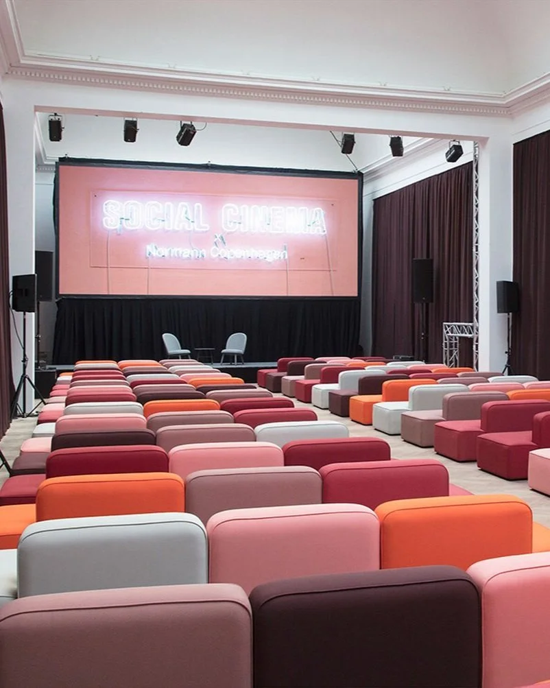 Conference room with comfortable armchairs.