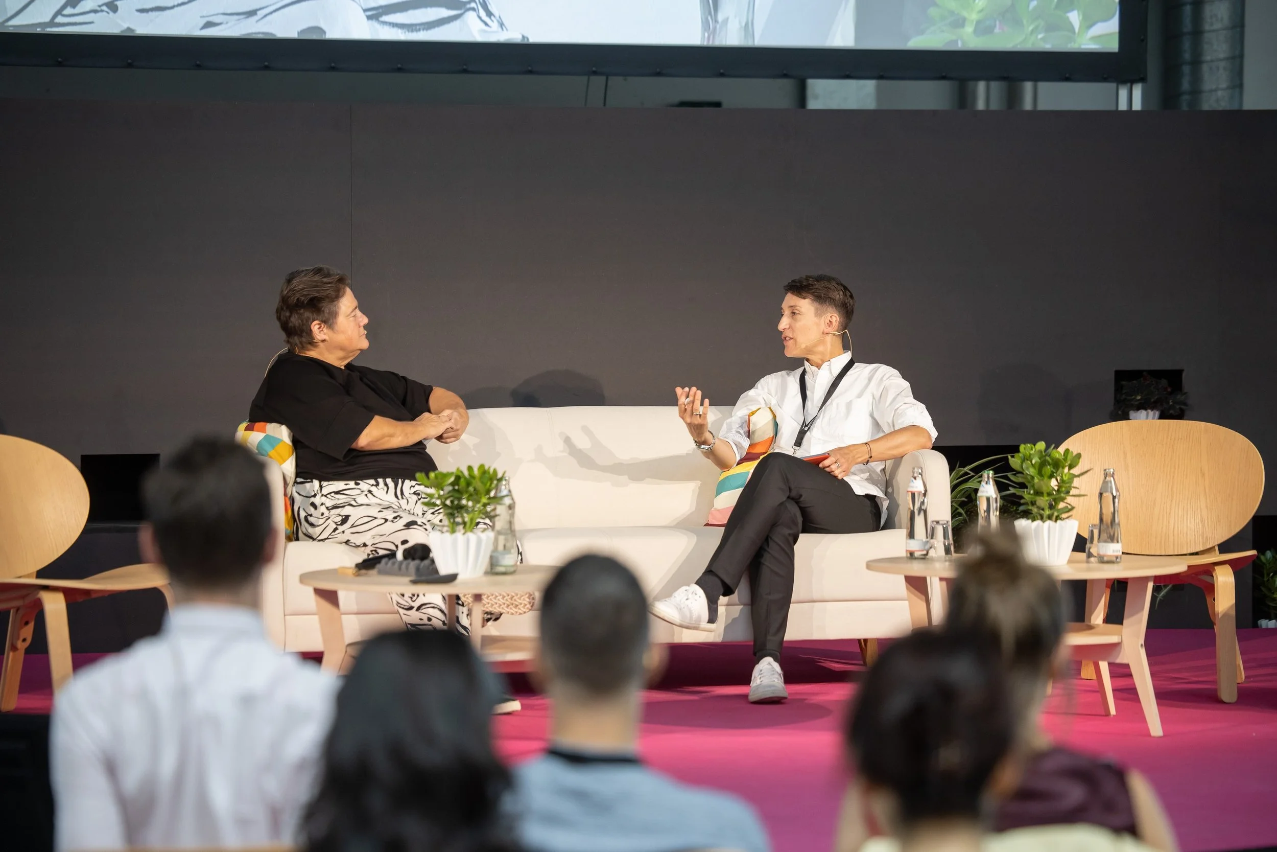 Photo: flap / Tawny Schlieski, AC Coppens at the Staged Realities Conference, Ars Electronica 2025