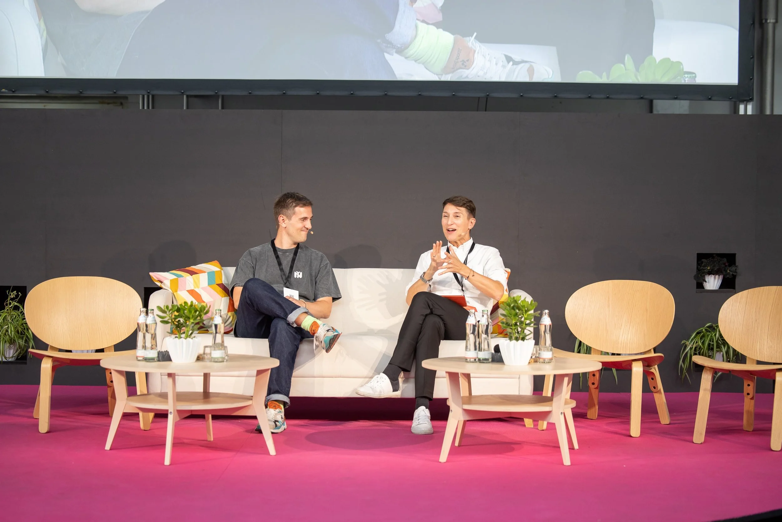 Photo: flap / From left to right: Matthieu Lorrain, AC Coppens at the Staged Realities Conference, Ars Electronica 2025