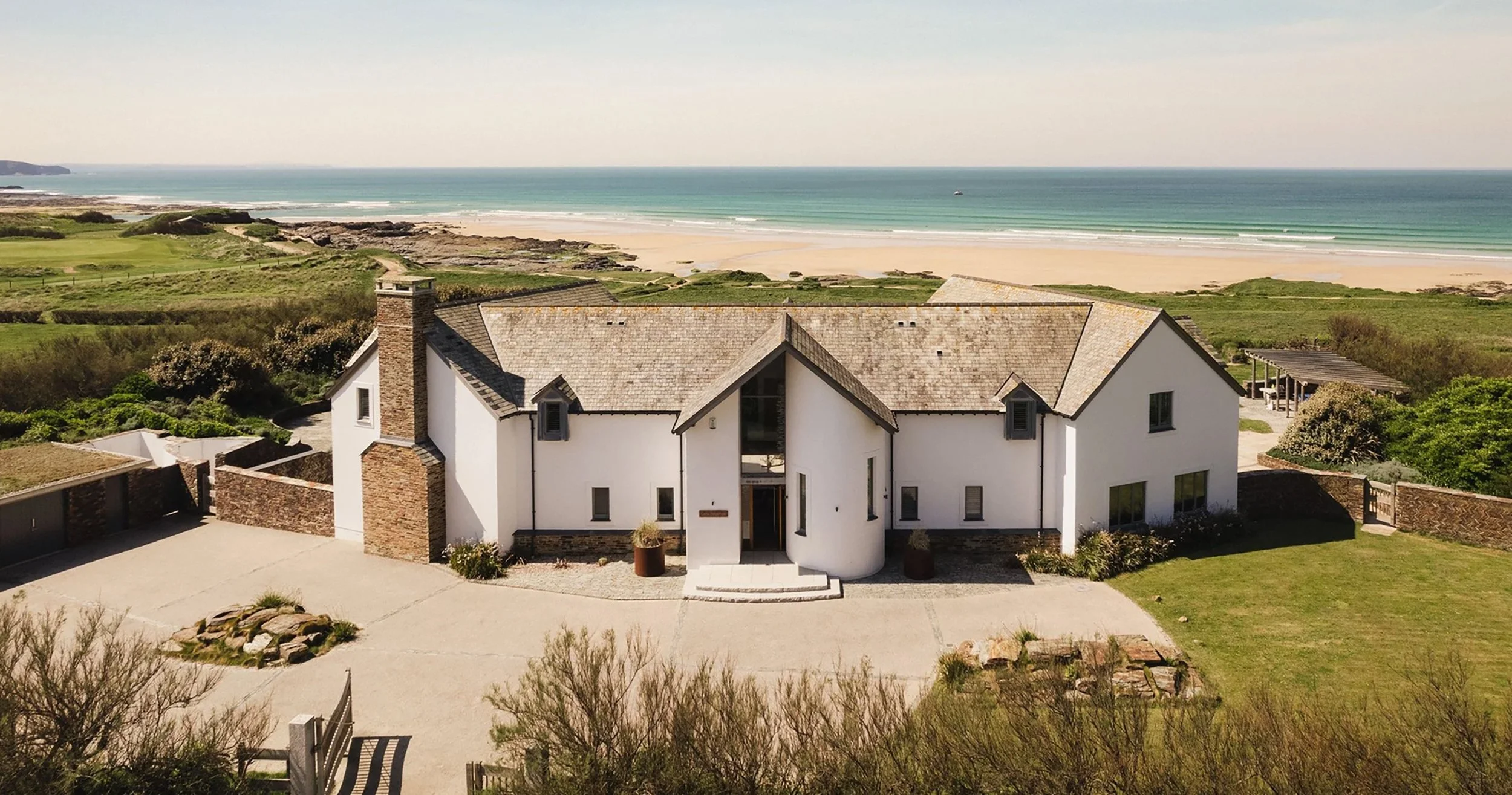 This luxury beach house is in one of North Cornwall’s most desirable locations, with Jill Stein sourced interiors, designer furnishings and five spacious bedrooms, all with balconies and uninterrupted sea views.