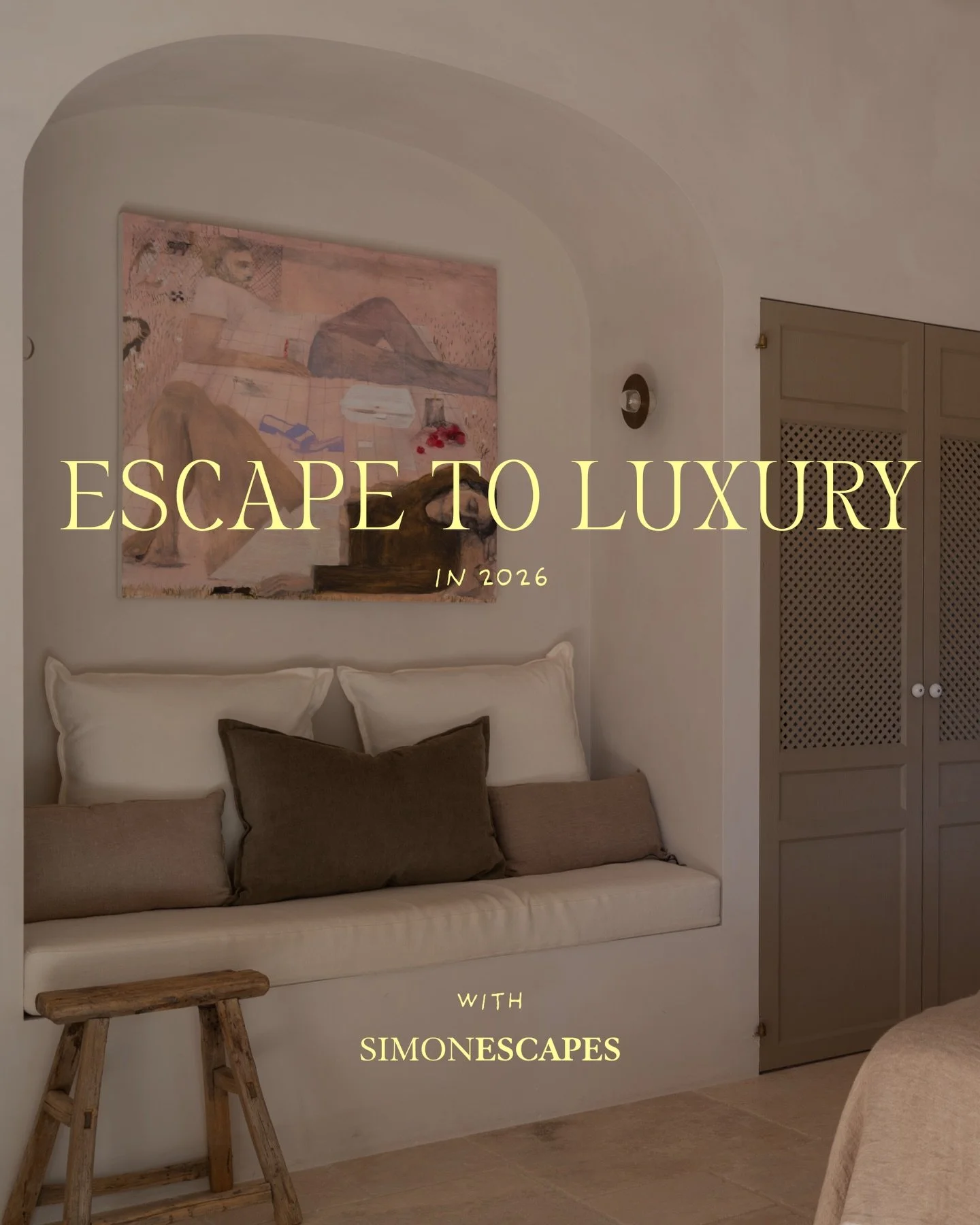 Escape to the world&rsquo;s most exclusive locations and experience private holiday homes renowned for their design-led interiors and curated artwork.

Secure your booking for a 2026 stay via our link-in-bio. 

#2026travel #2026trip #luxurystay #esca