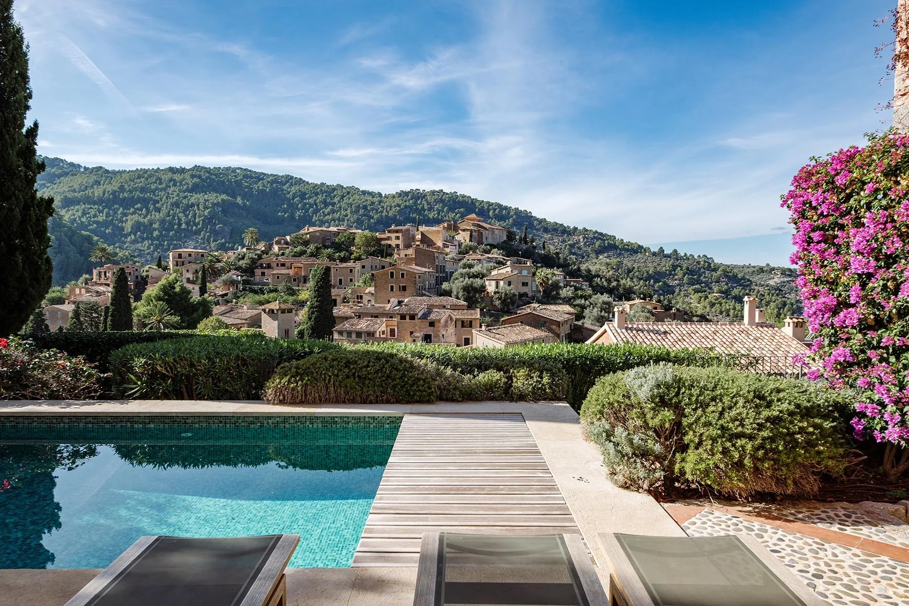 pool terrace deia houses