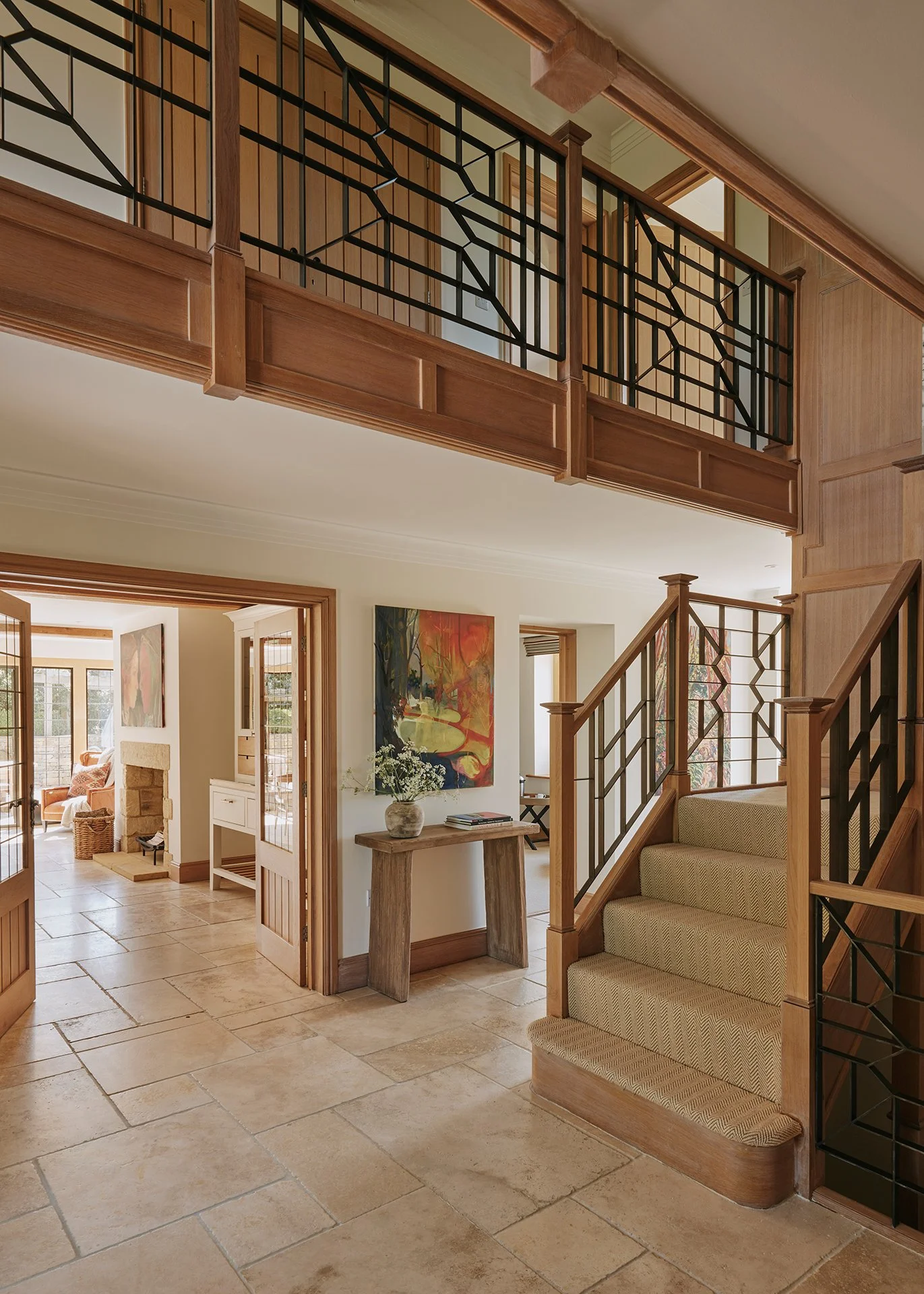 Interiors have deep soft furnishings and luxurious fabrics, as well as exceptional features such as stone and marble bathrooms, bespoke furniture, a carefully curated art collection, and even a baby grand piano.
