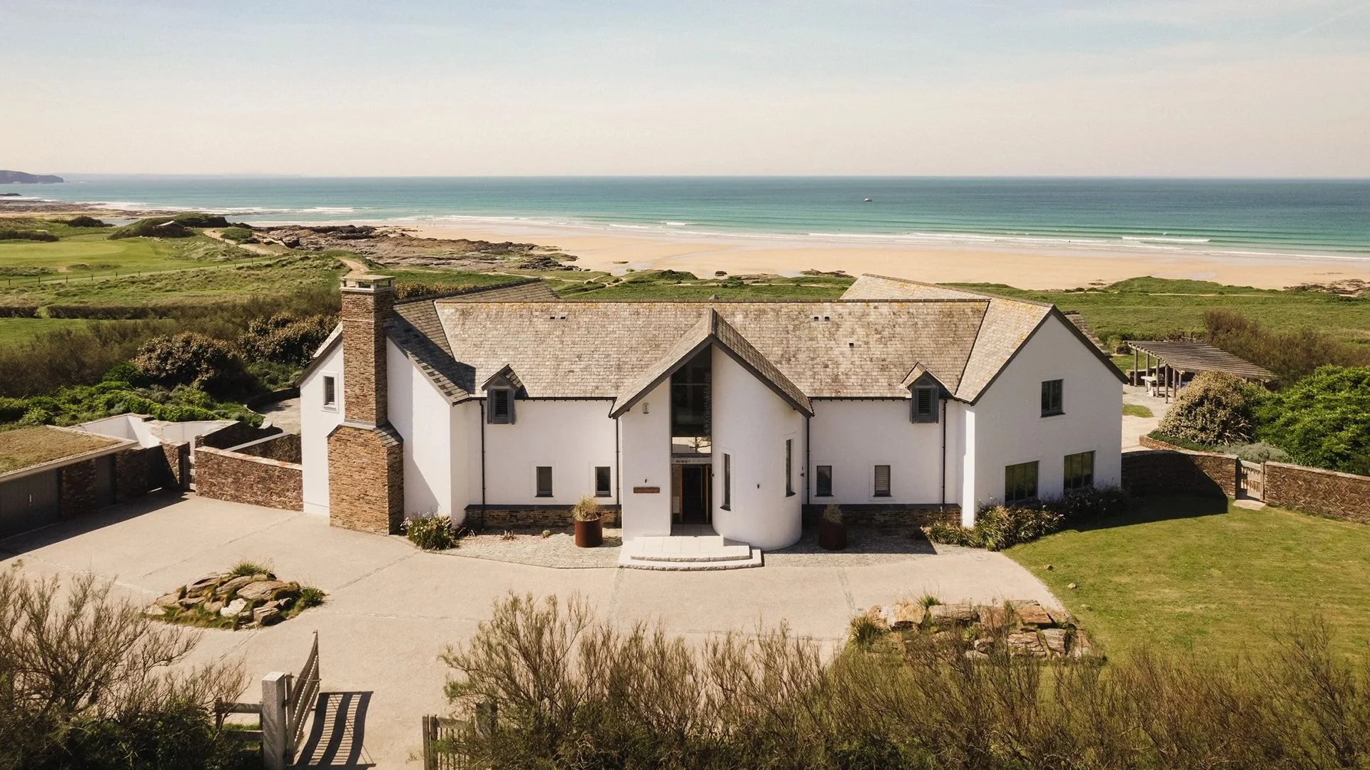 This luxury beach house is in one of North Cornwall’s most desirable locations, with Jill Stein sourced interiors, designer furnishings and five spacious bedrooms, all with balconies and uninterrupted sea views. Enquire to stay at Little Polgarron. 