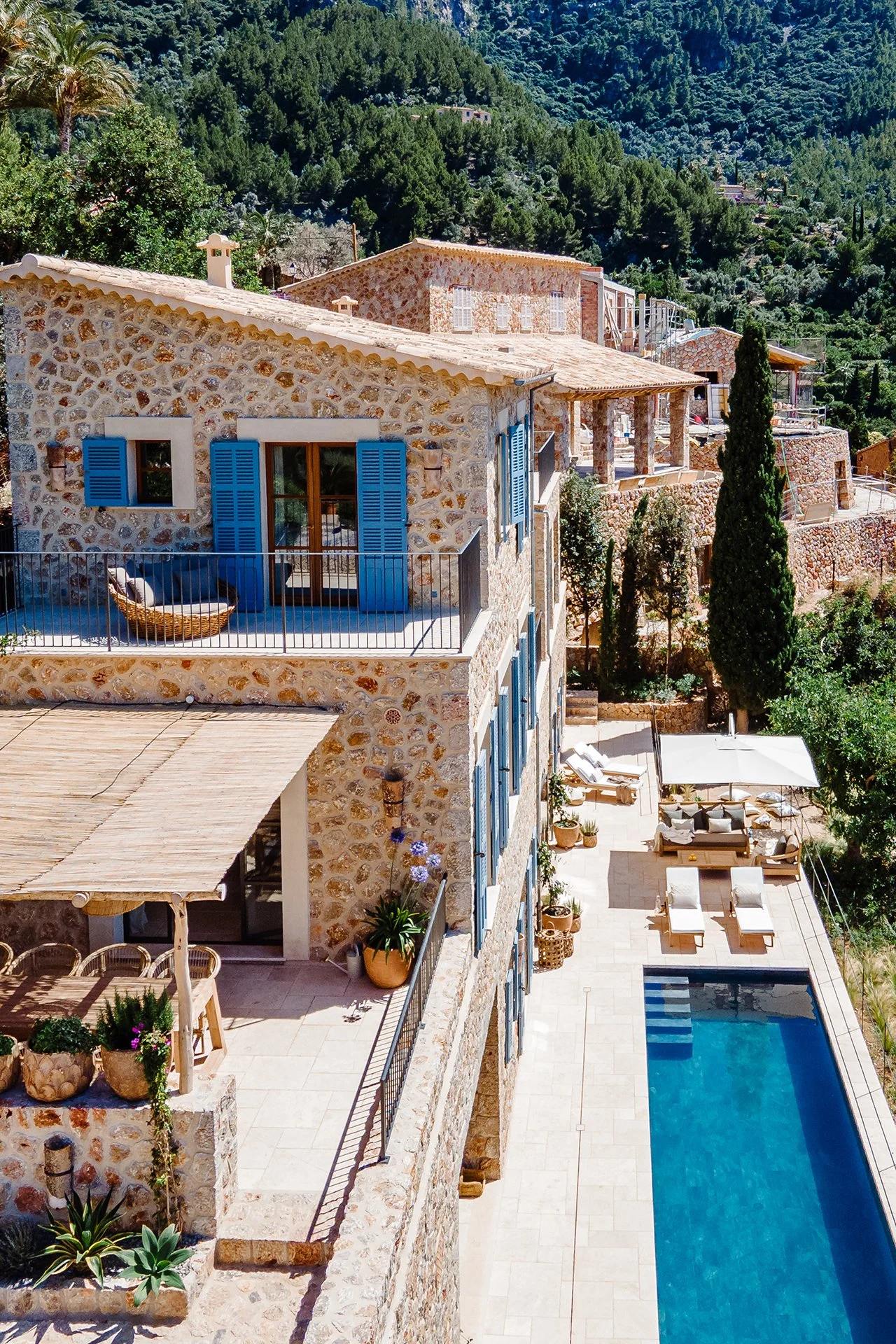 Sa Milana is perched on the hillside between the Tramuntana Mountain Range and the sea in the picture-postcard village of Deià, Mallorca.