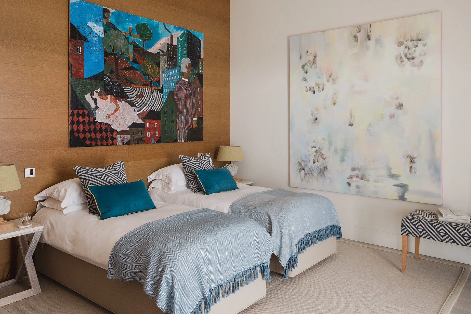 All five beautiful bedrooms have stunning sea views as well as a sumptuous ViSpring bed; two feature oak four-posters.