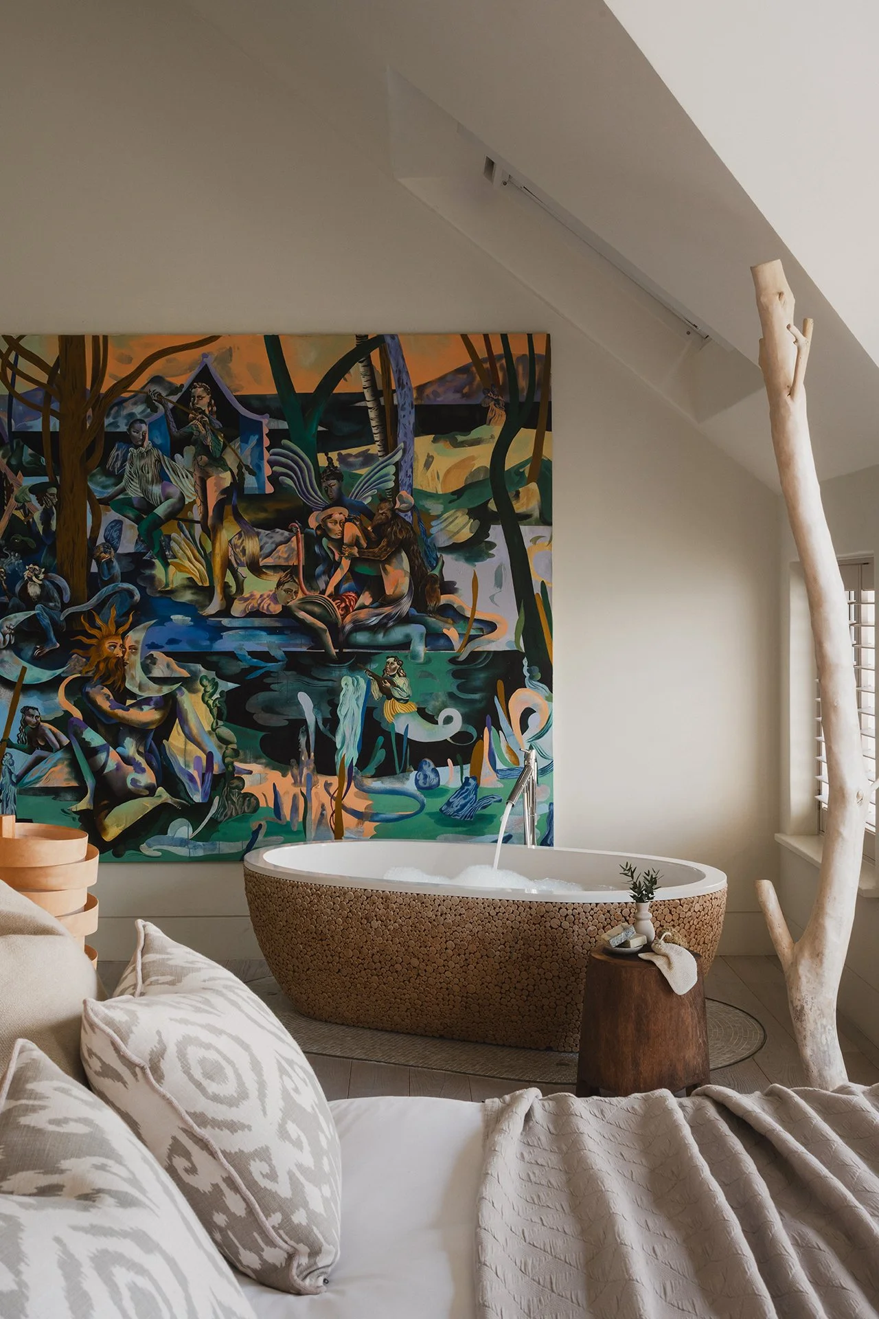 All five beautiful bedrooms have stunning sea views as well as a sumptuous ViSpring bed; two feature oak four-posters. Master features free-standing bath.
