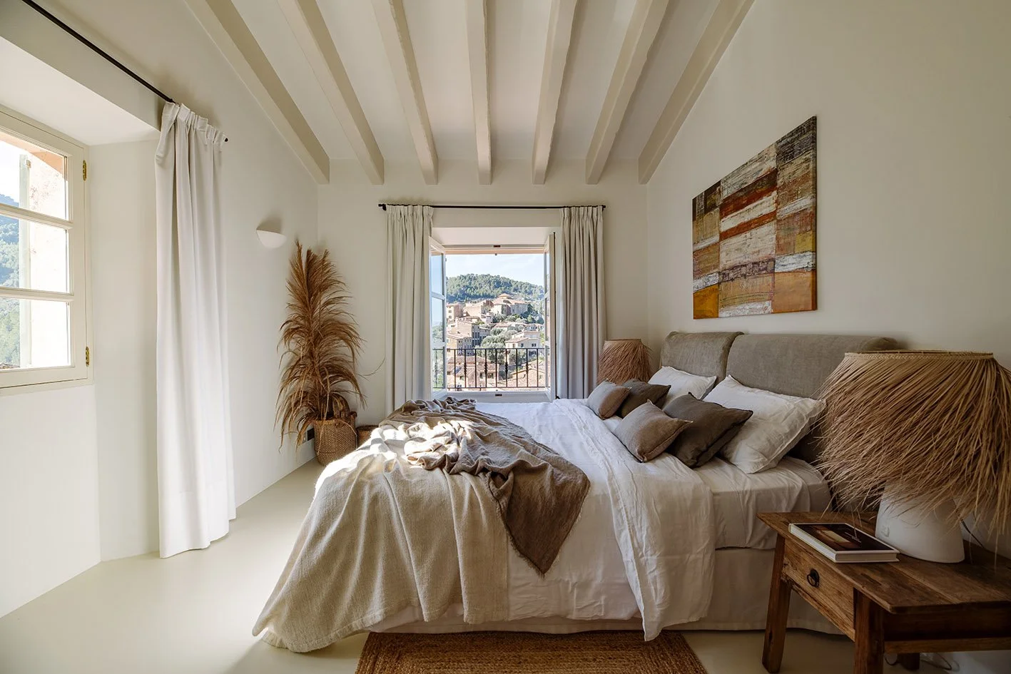 bedroom window view deia