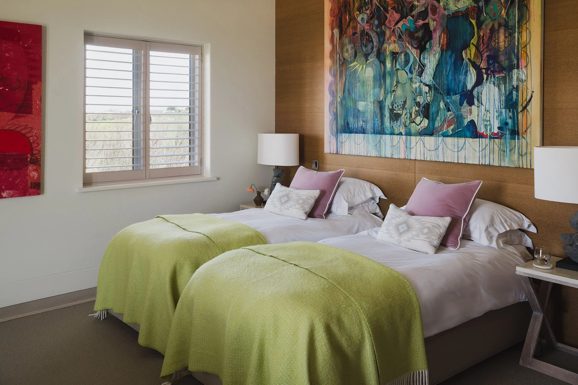 All five beautiful bedrooms have stunning sea views as well as a sumptuous ViSpring bed; two feature oak four-posters.