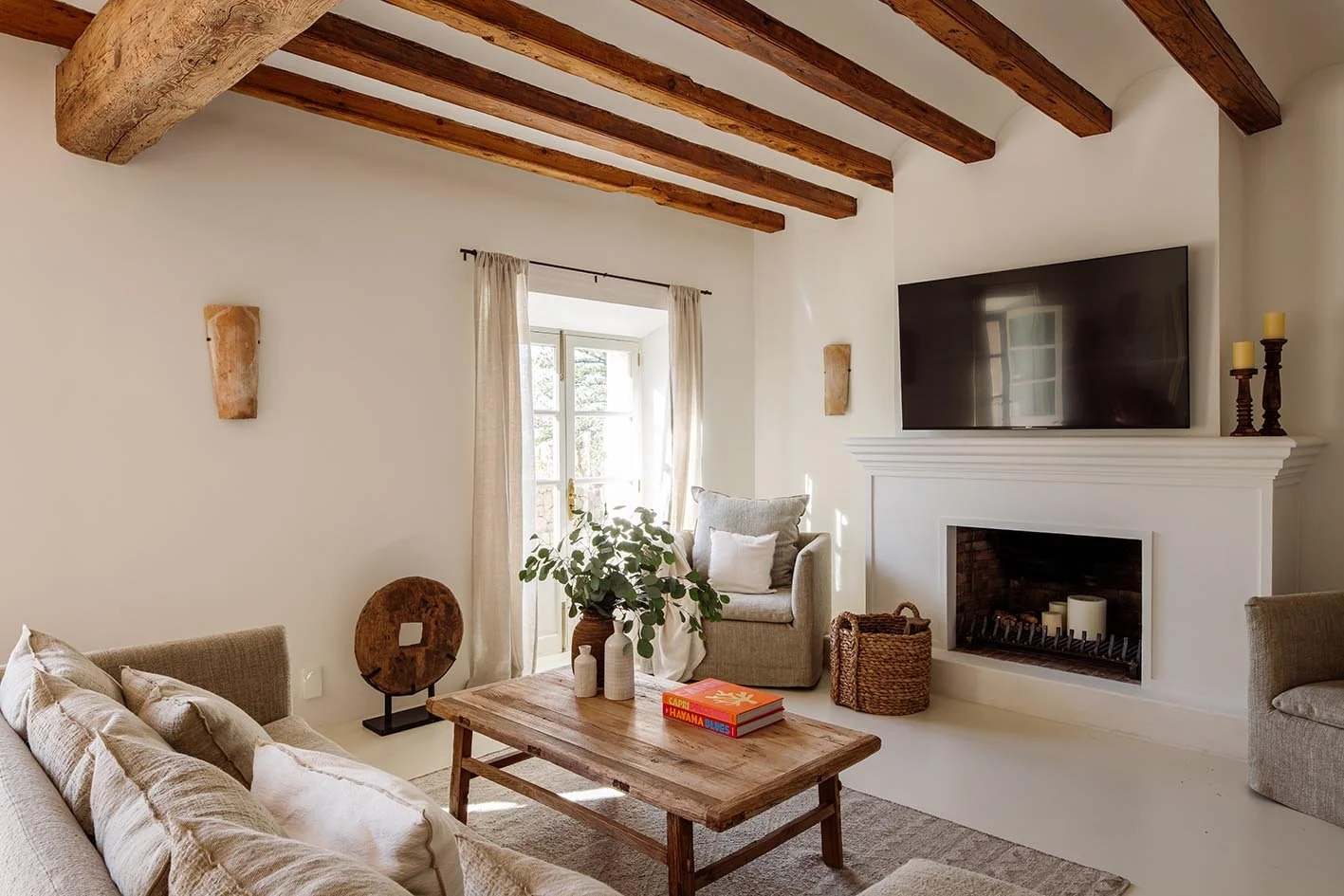 living room fireplace sofa coffee table
