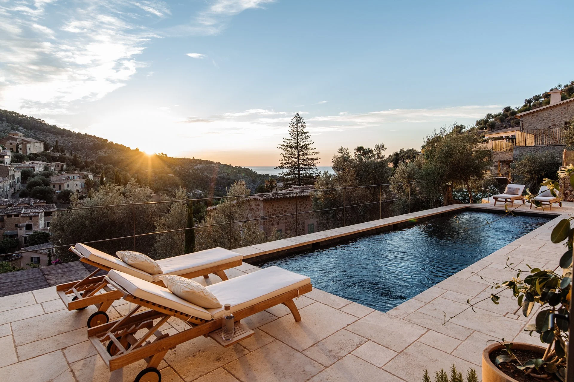 Take a dip in the sleek, generously sized pool, ideal for morning laps or relaxed afternoon dips.