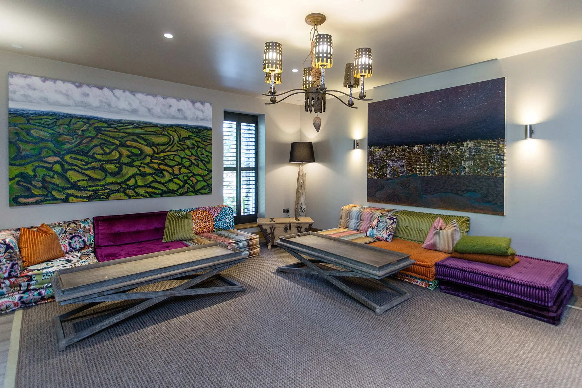 The cinema room with 65-inch screen and a large games room will keep everyone entertained.