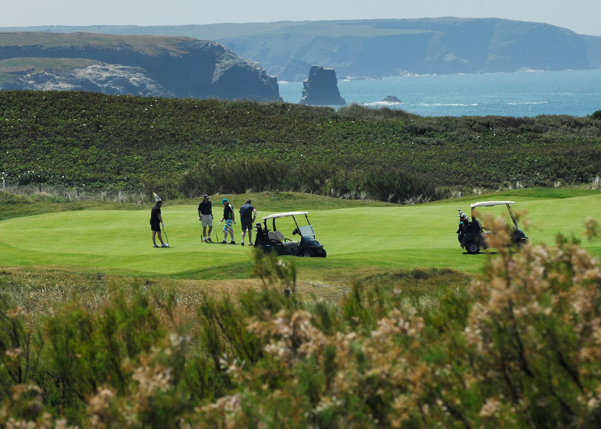 Little Polgarron is a ten-minute drive from Padstow, between the Trevose Head golf course to the rear and Booby’s Bay to the front.
Booby’s Bay is 285 miles from London.