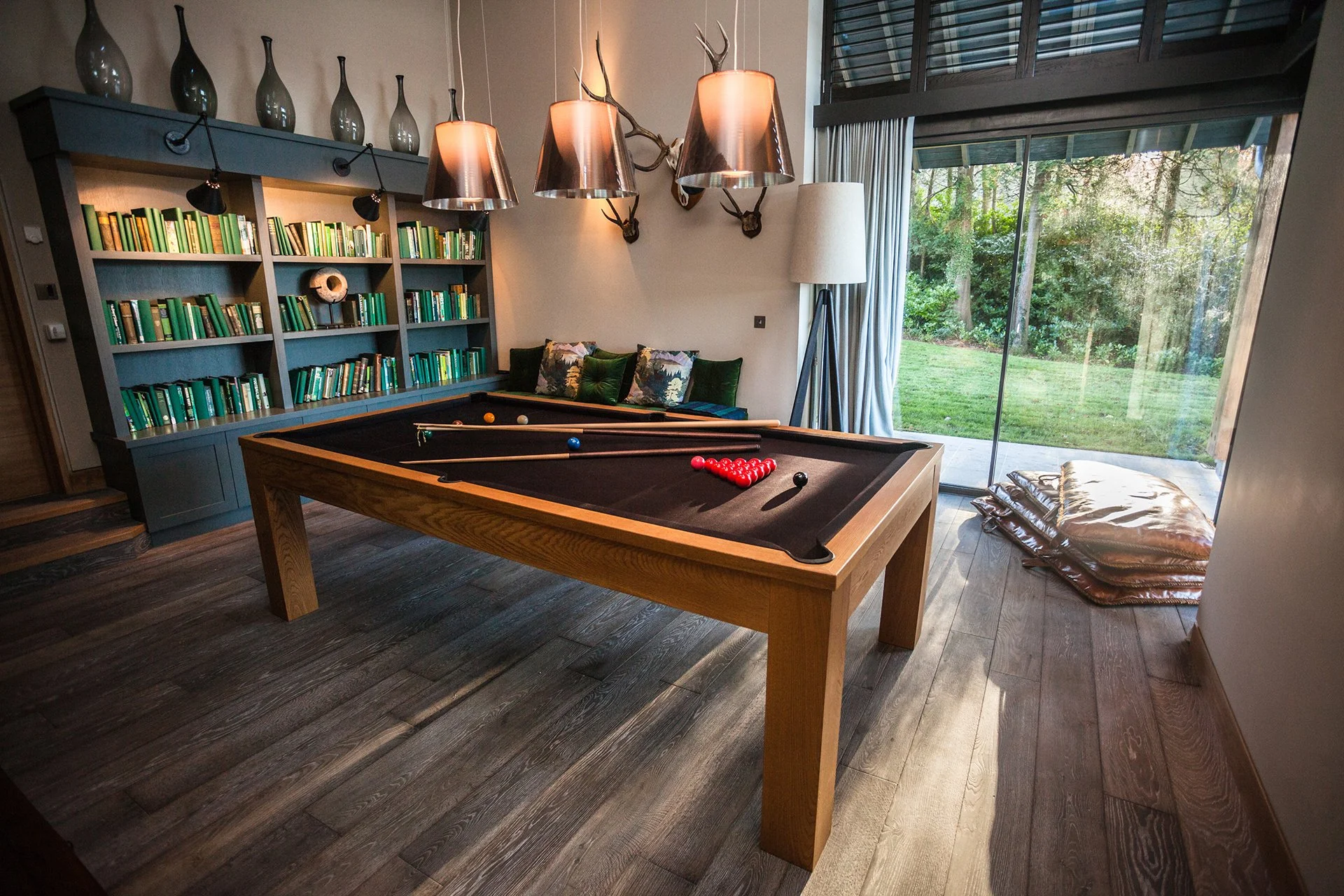 Enjoy the large games room has a bespoke 8ft pool table. 