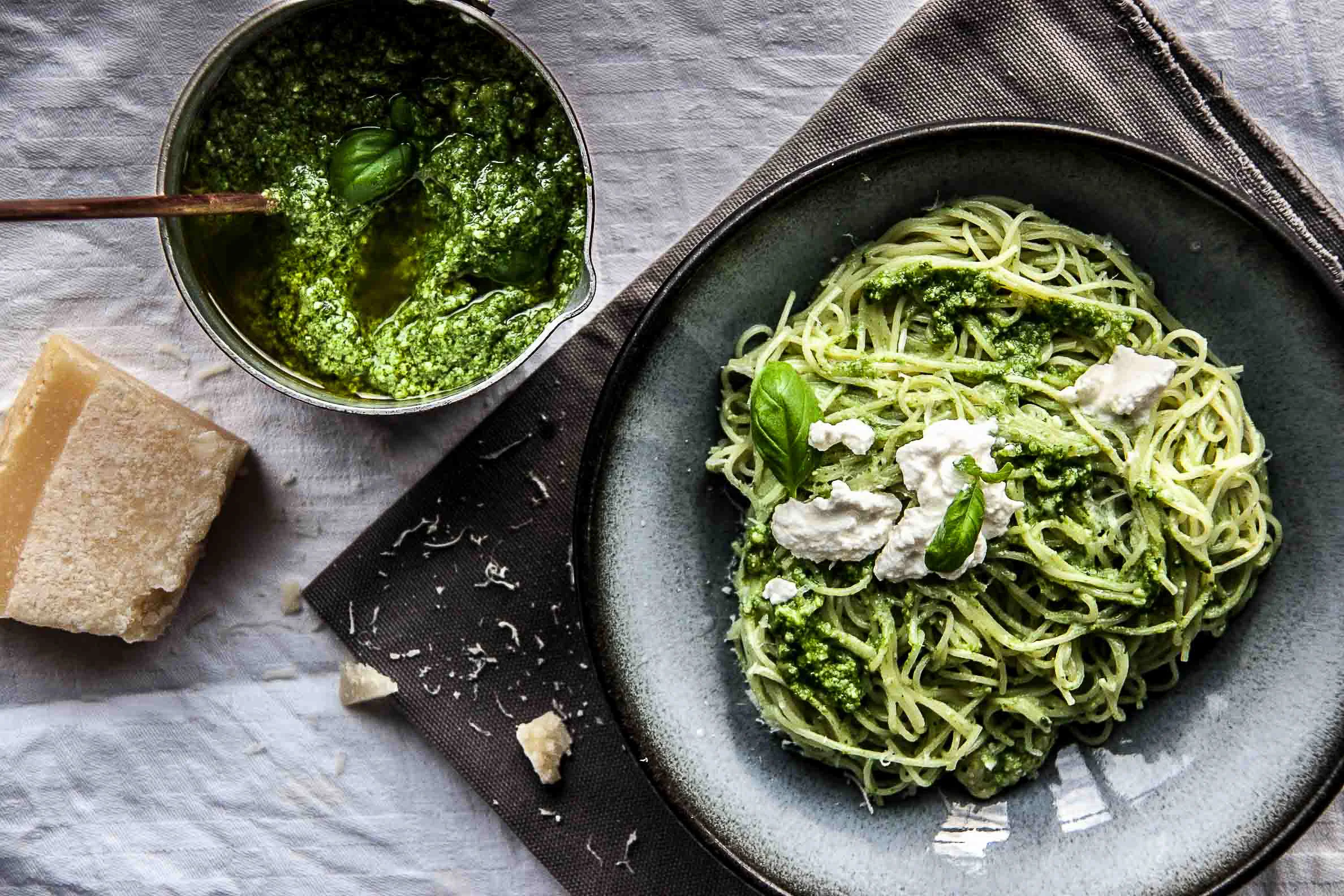 Rucola Pesto met smeuïge ricotta