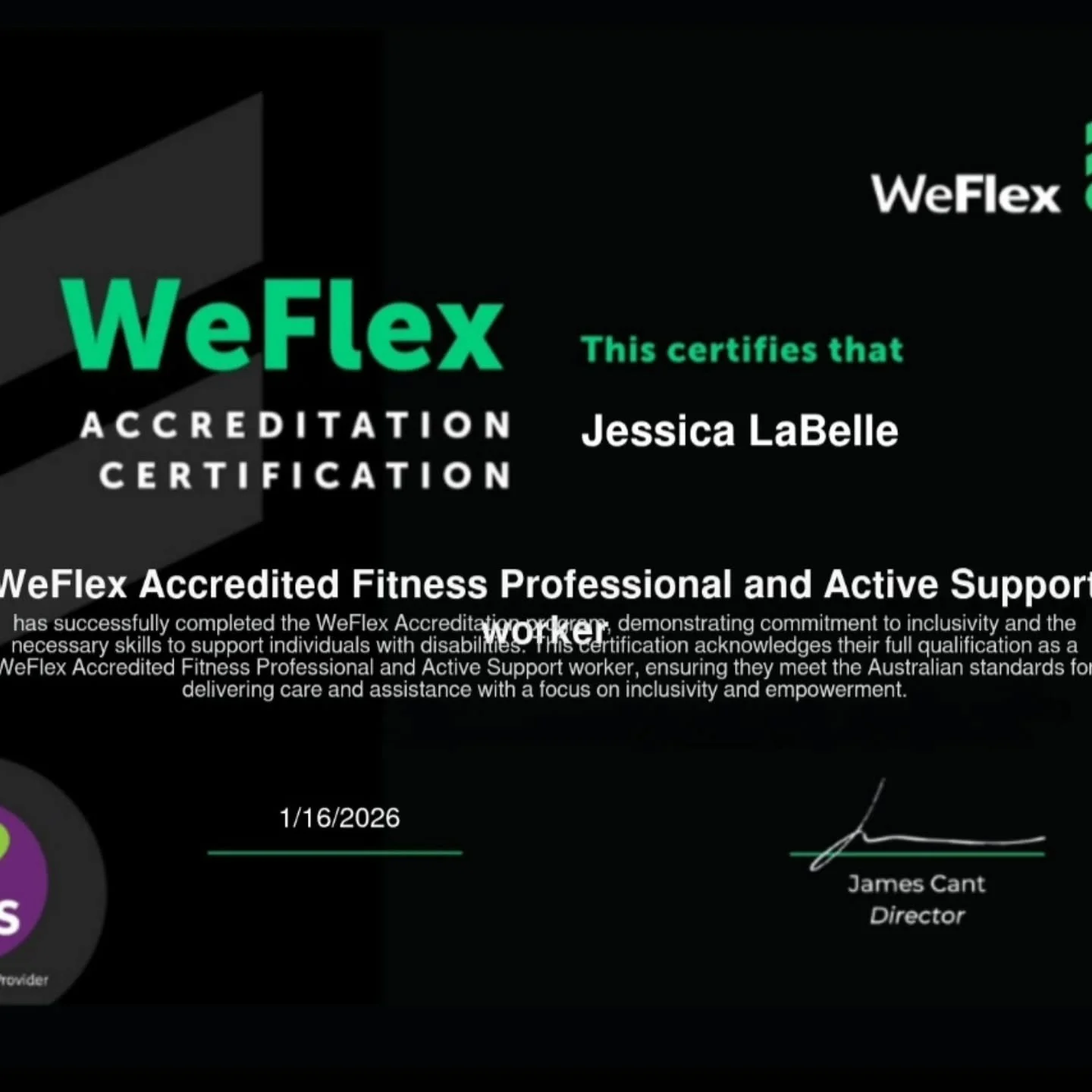 So happy to be a WeFlex Personal Trainer working with NDIS clients. 🫶
Just completed my first session with a lovely 18yr old girl with autism and POTS and have my second client, a 14yr old boy also with autism and POTS coming in this arvo. 💪
I am s
