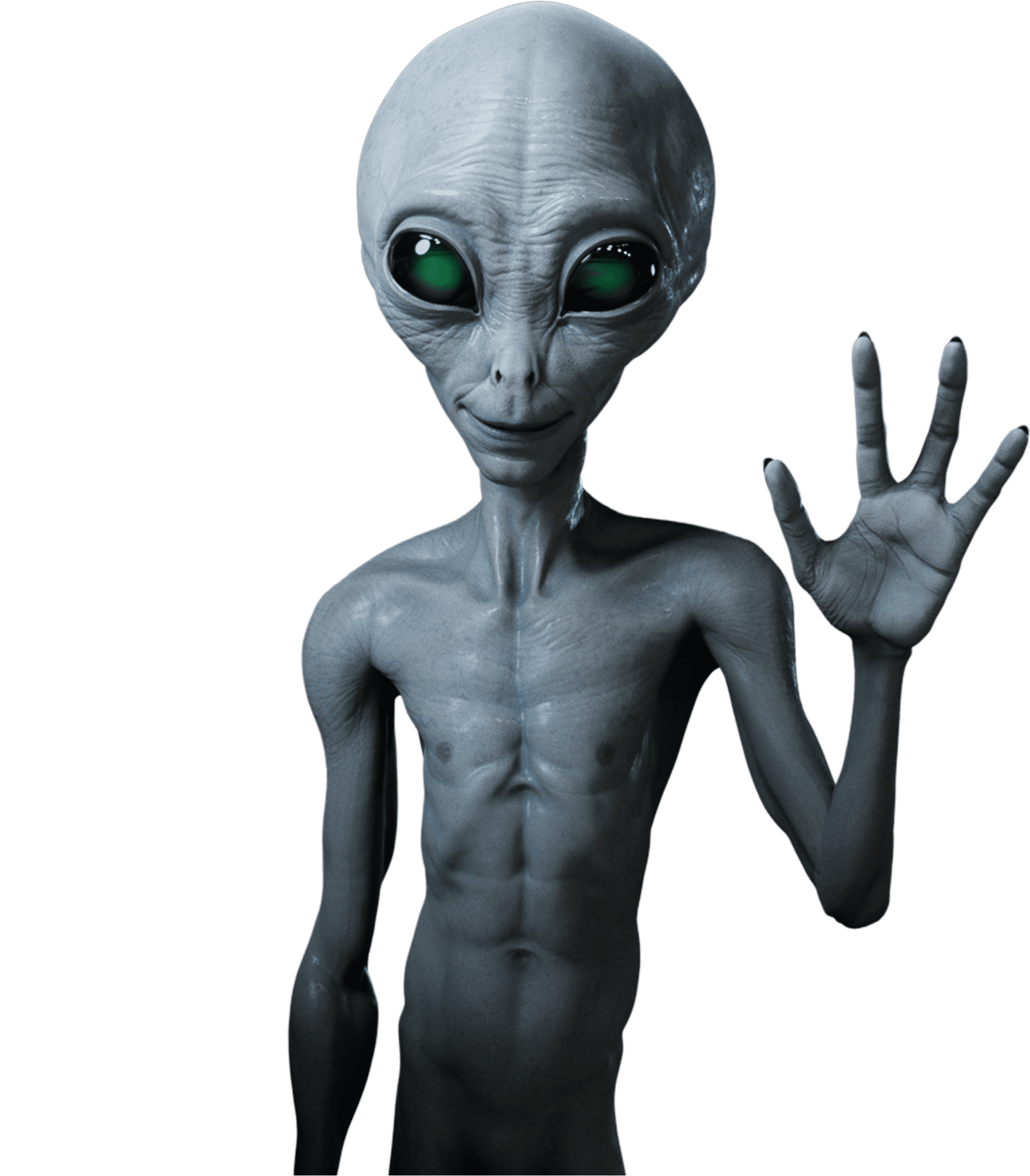 Des extraterrestres sympathiques faisant un signe de la main