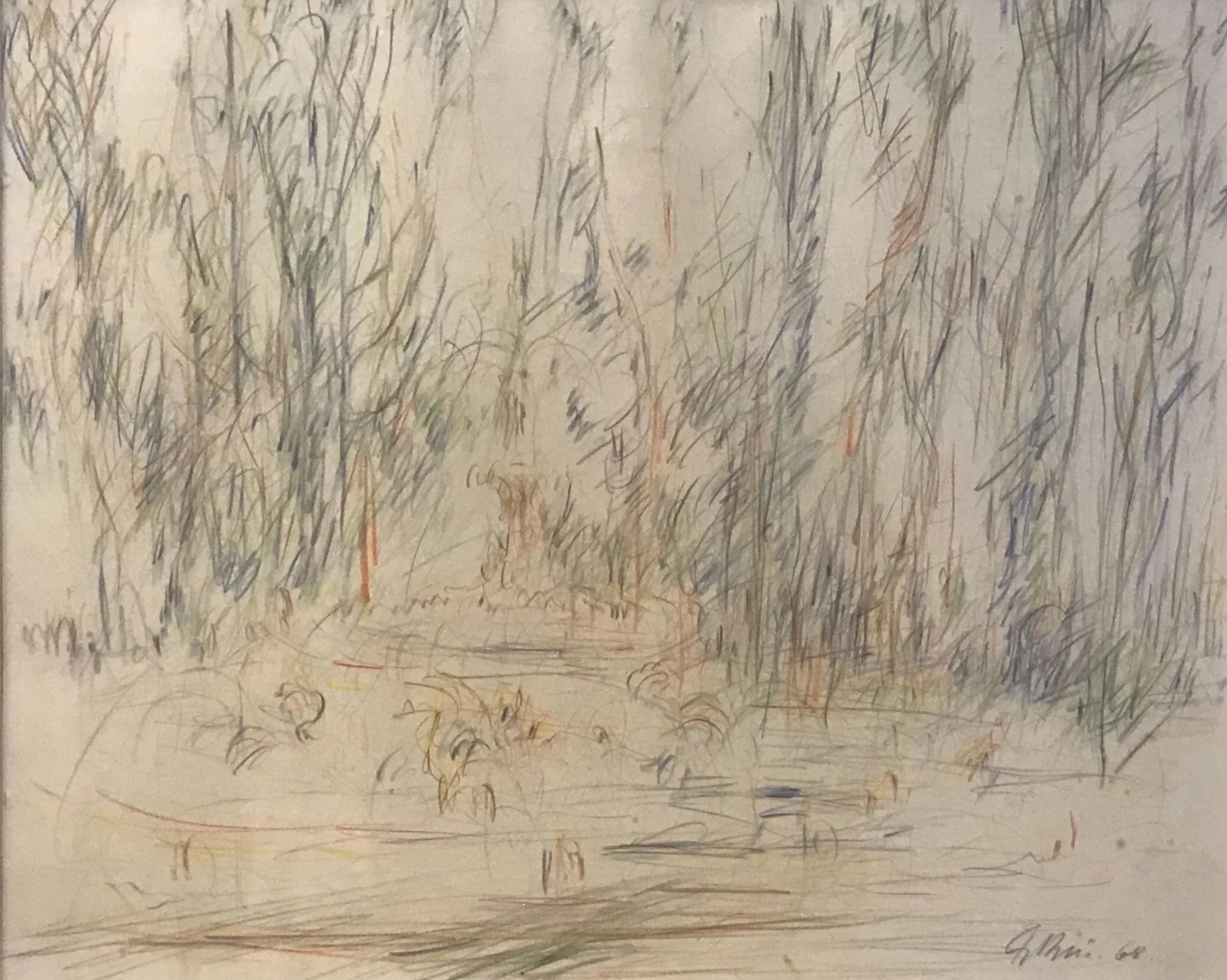 Ohne Titel, Farbzeichnung, 1968