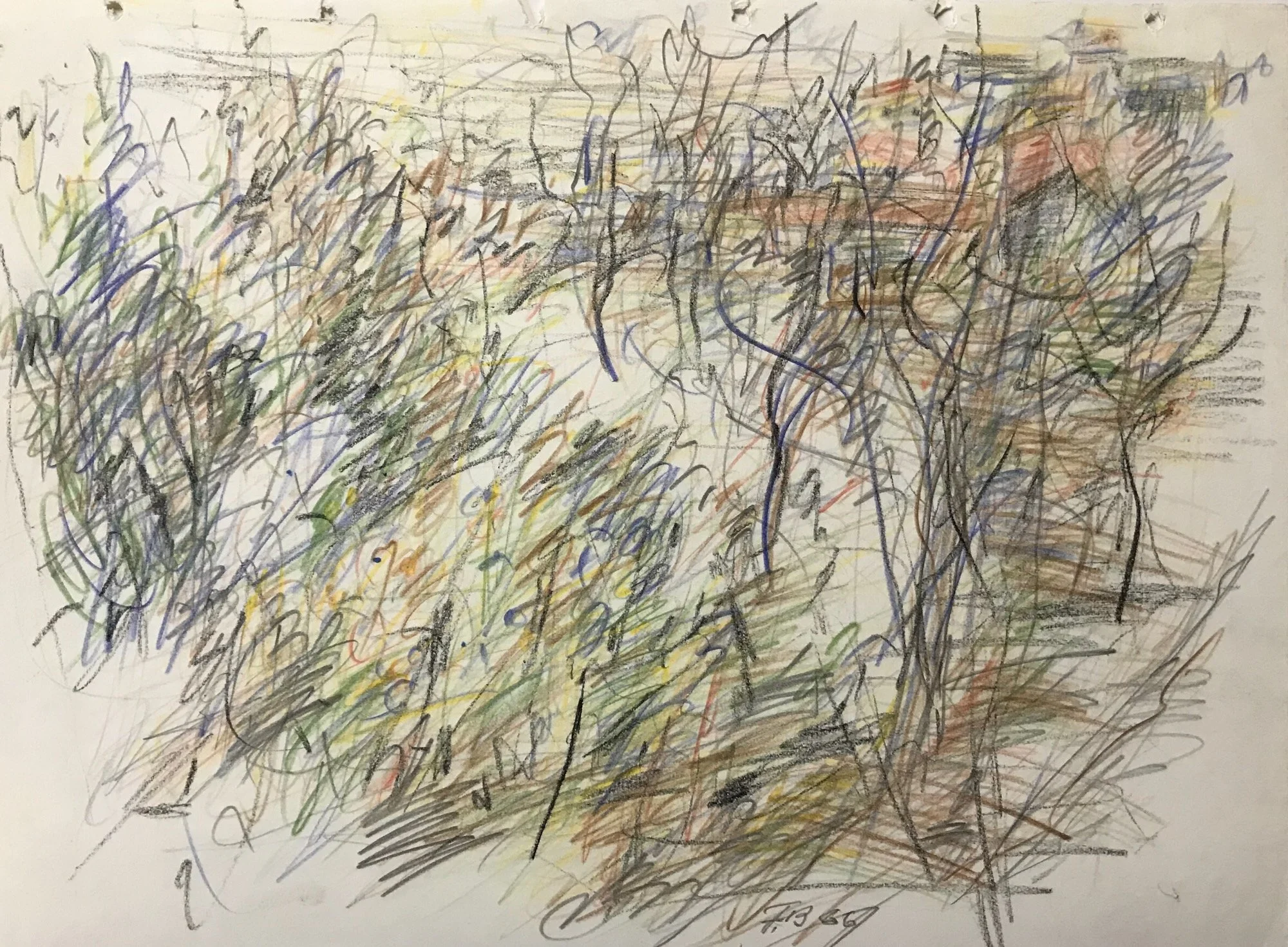 Ohne Titel, Farbzeichnung, 1966