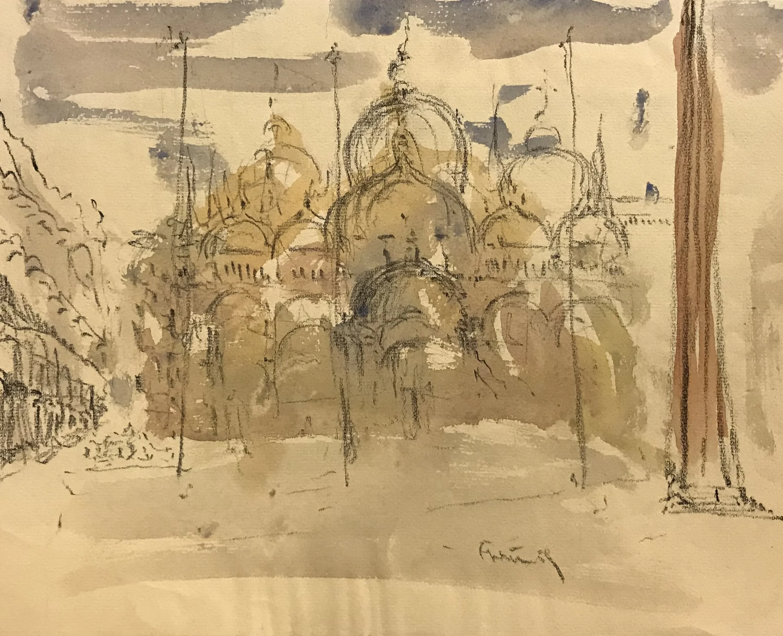 Venedig, 1959, Aquarell
