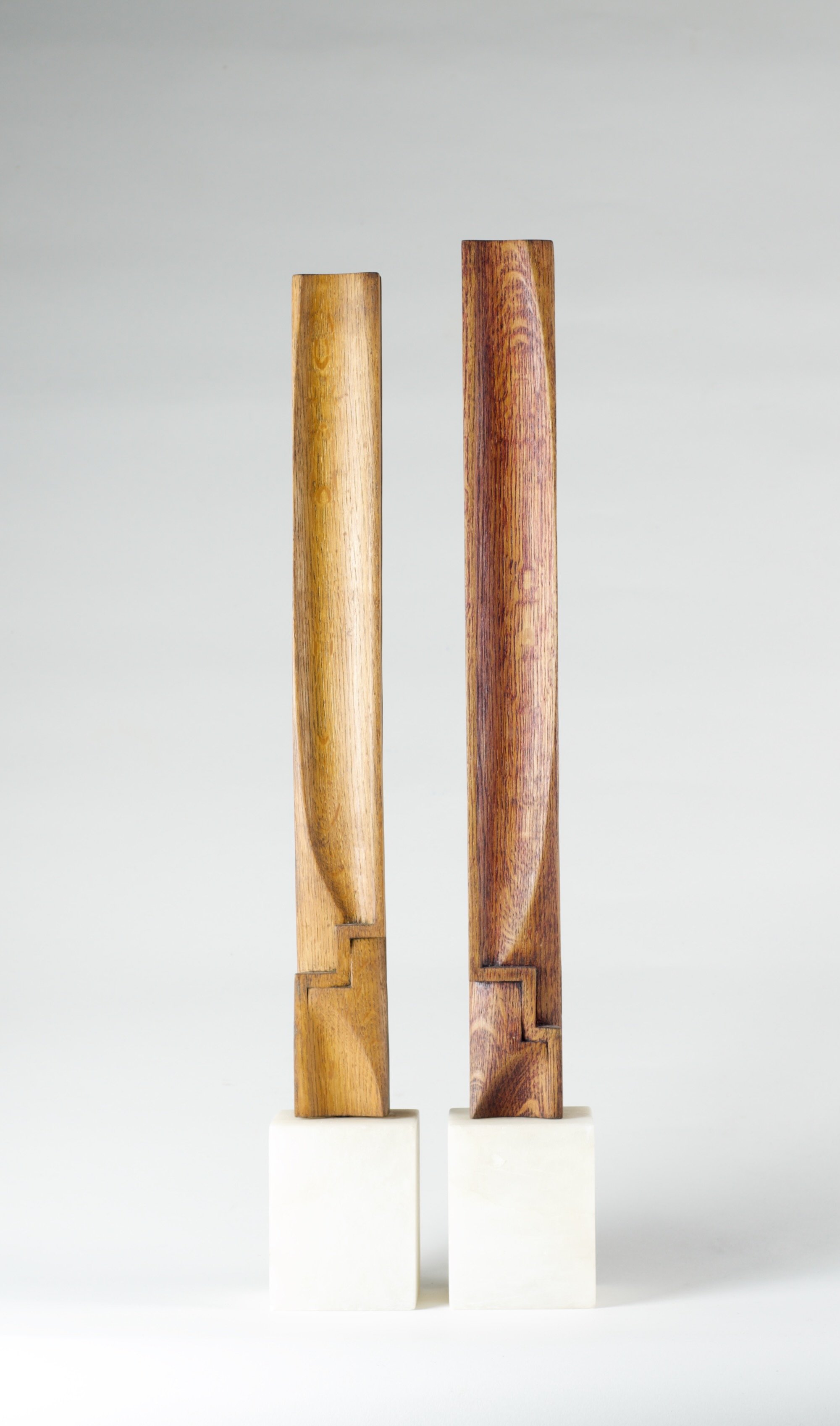 Stele, Dialog I&2, 1972, Eiche 45 cm