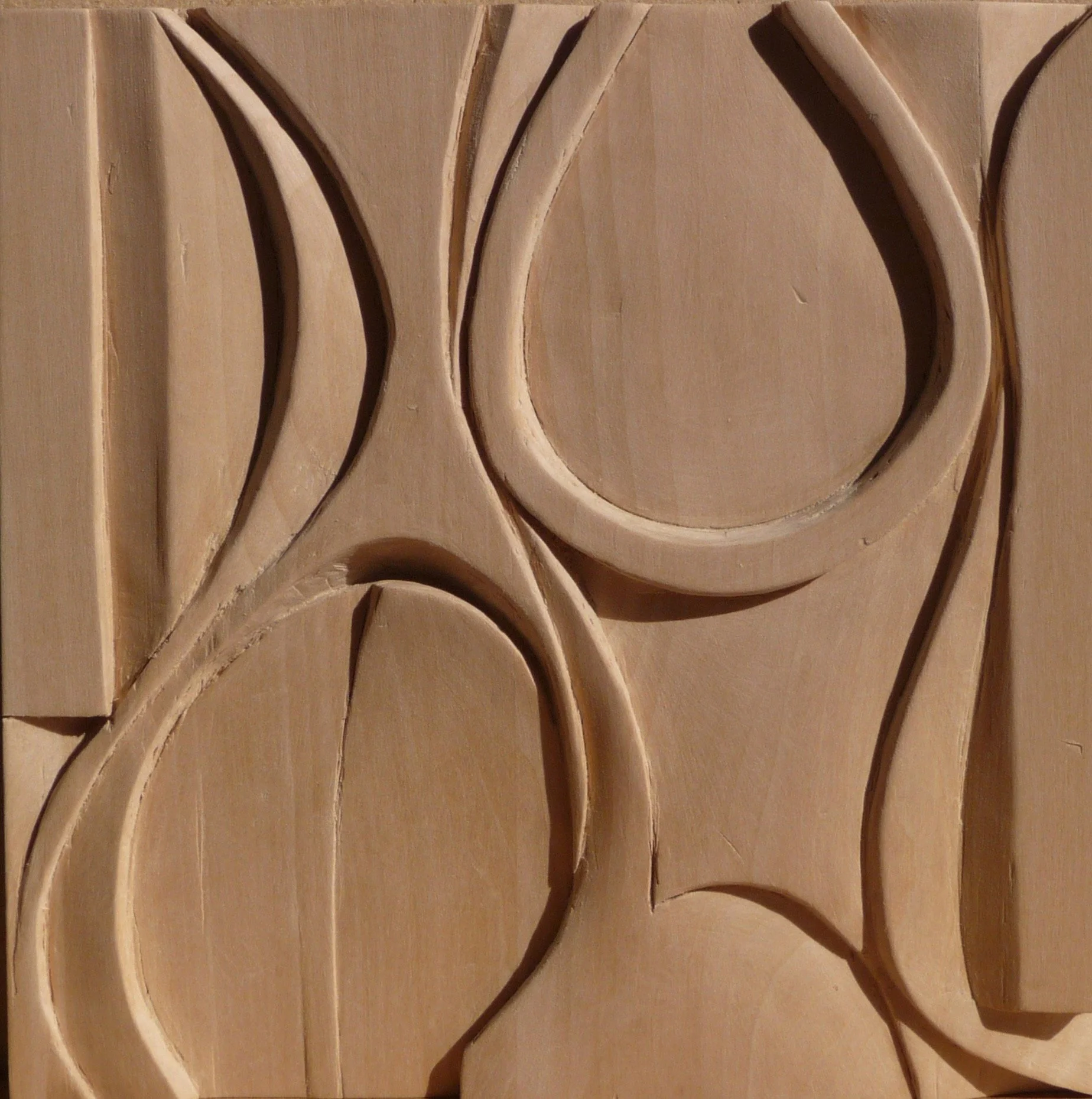 Relief IV 2009, Linde, 21 x 21 cm