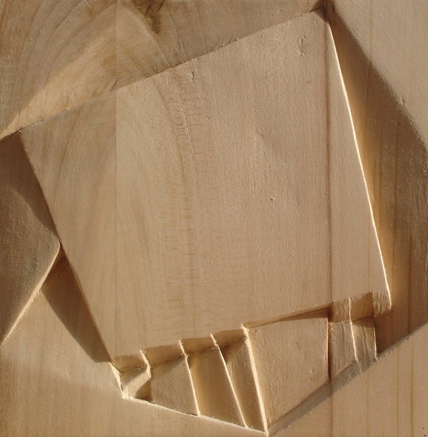 Friedrich Brütsch, Relief V 2007, Linde, 20 × 20 cm