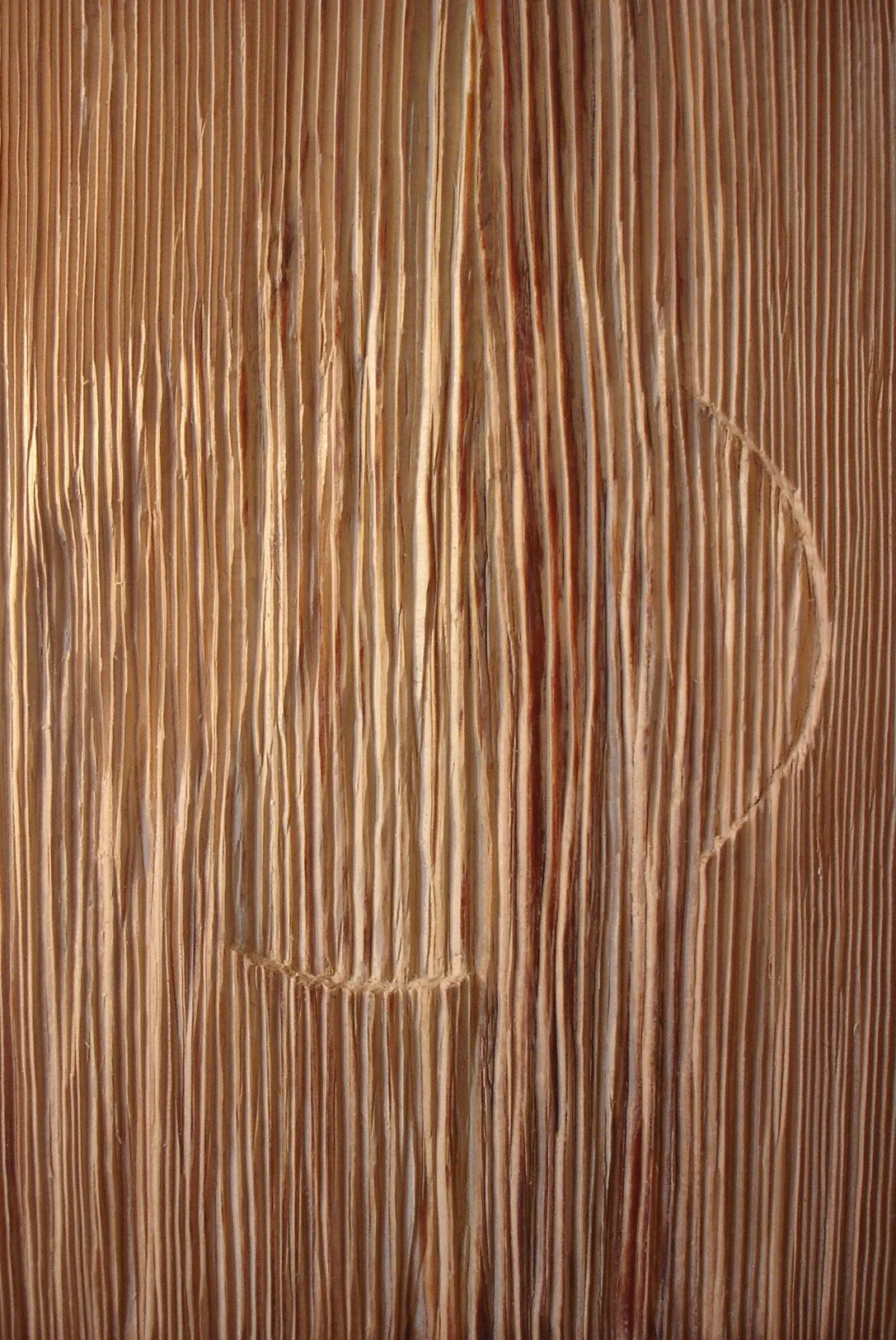 Relief II 2006, Fichte, 46 x 21 cm