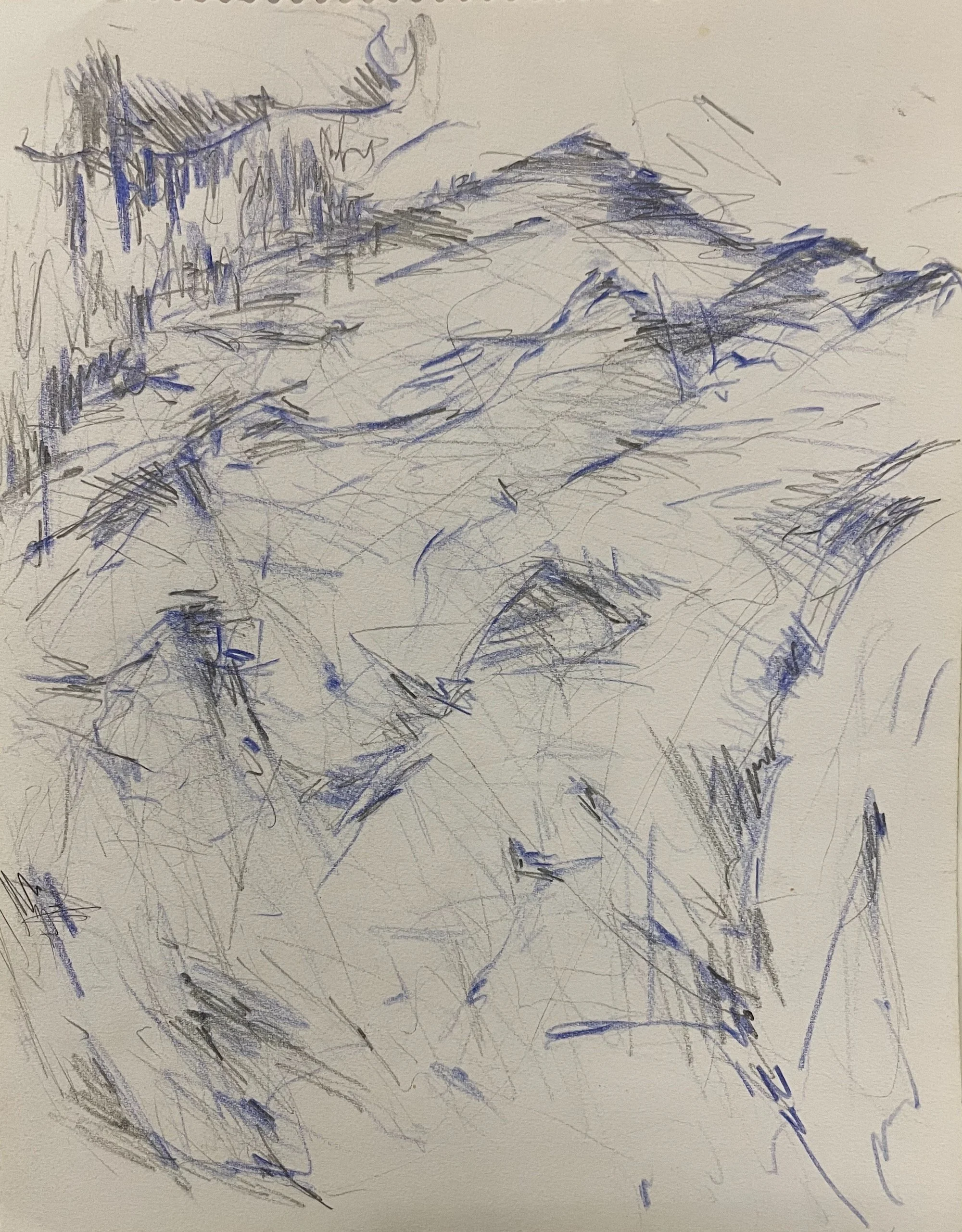 Zeichnung, 1980s, Farbstiftzeichnung, 27 x 21 cm, 