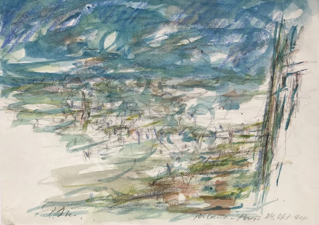 Toskana-Paris, Aquarell, 1994
