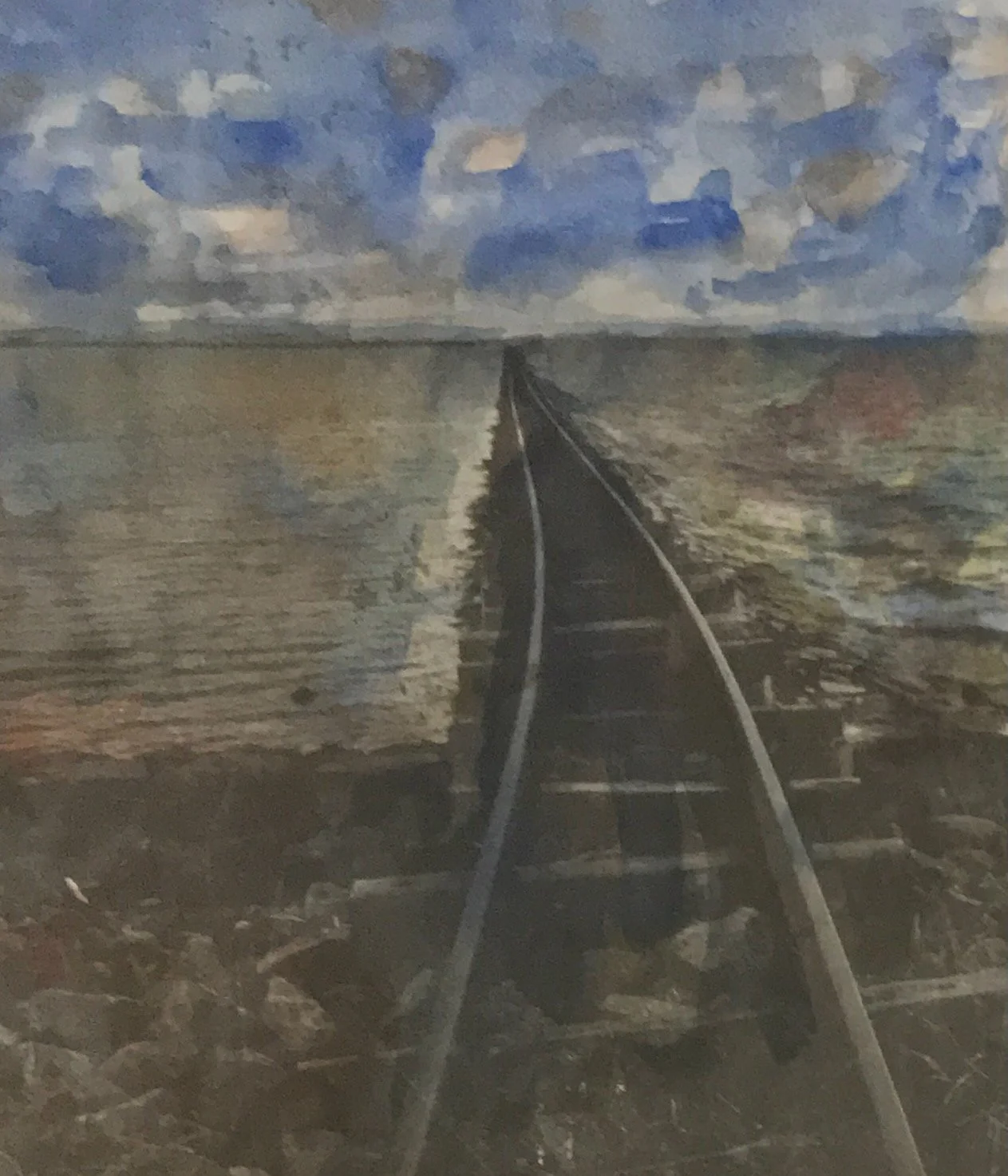Ohne Titel, Aquarell auf Zeitungspapier, 2000s