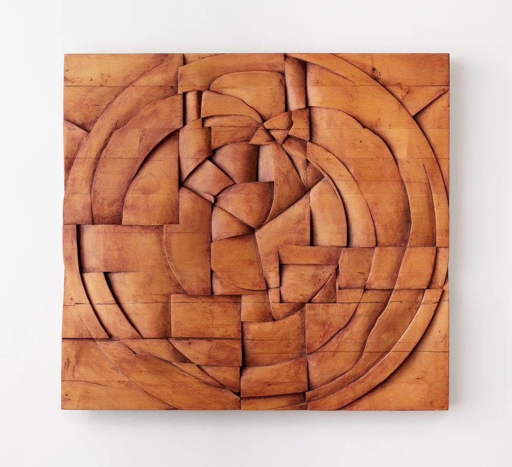 Friedrich Brütsch, Relief, Kosmos, 1964, Linde, 90x 90 cm