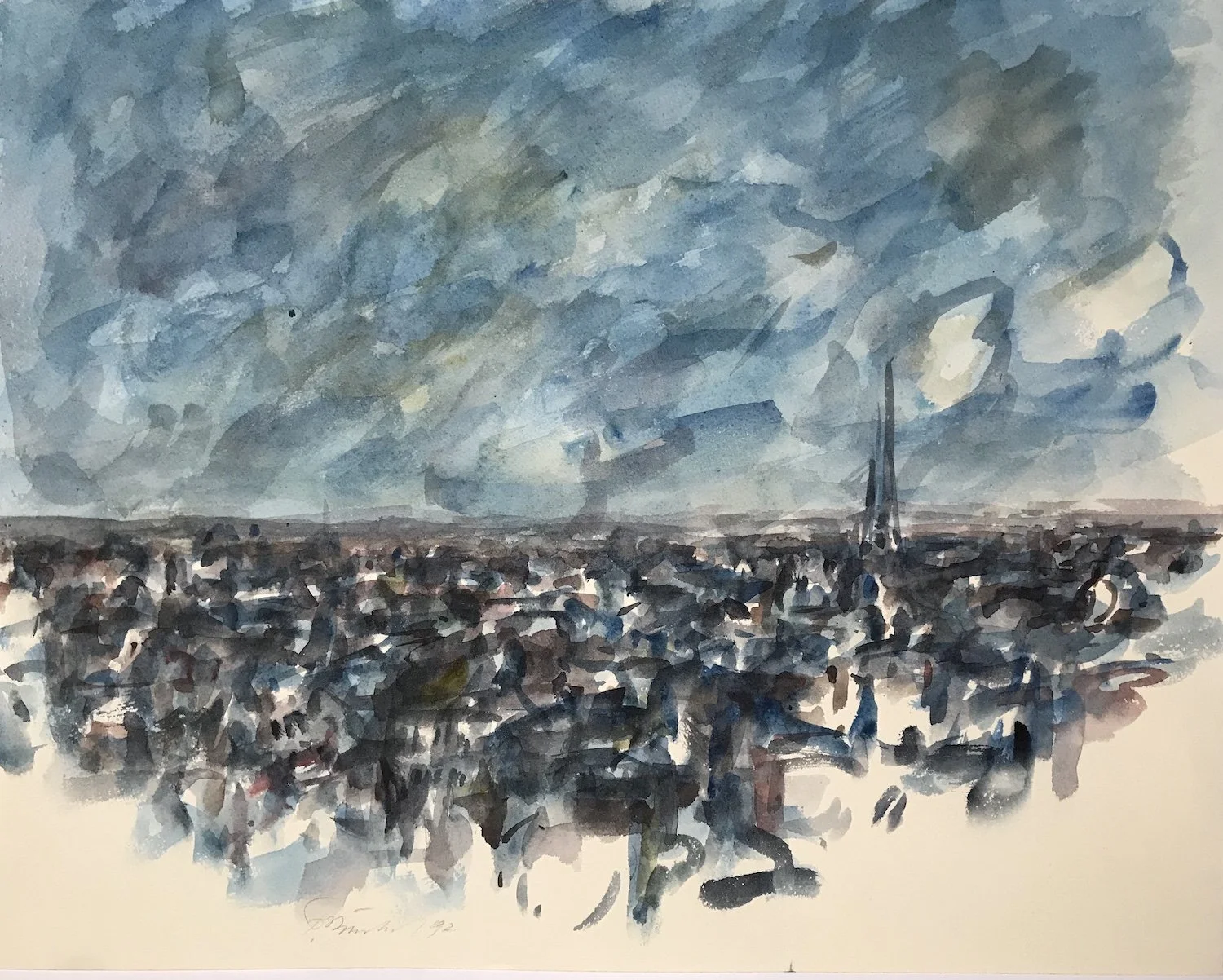 Paris, Aquarell, 1992, 