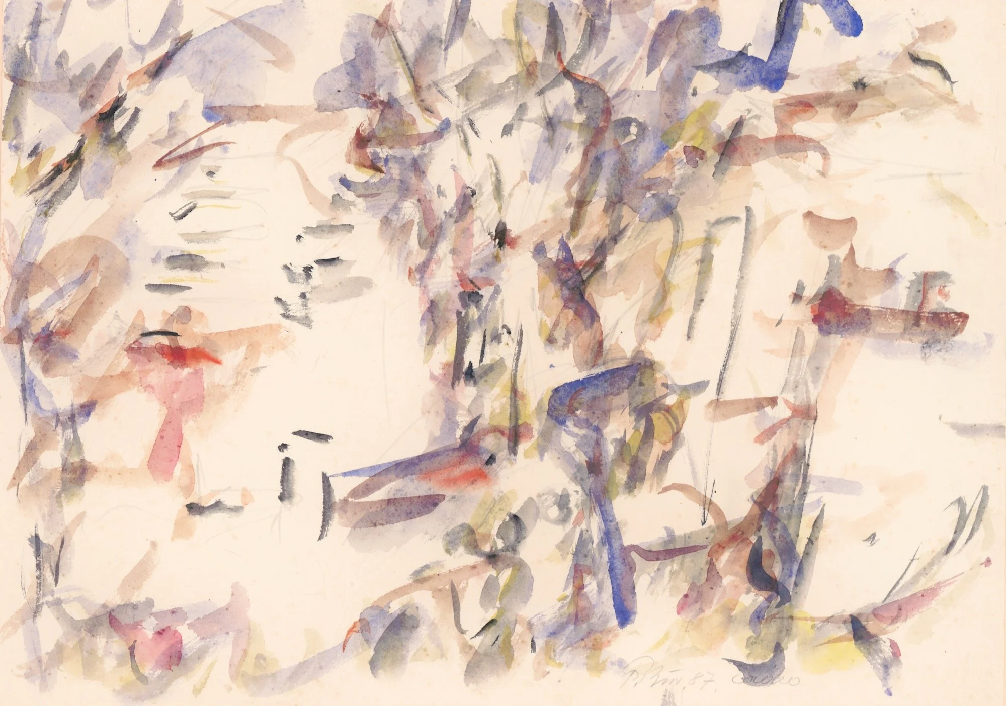Ohne Titel, Aquarell, 1987