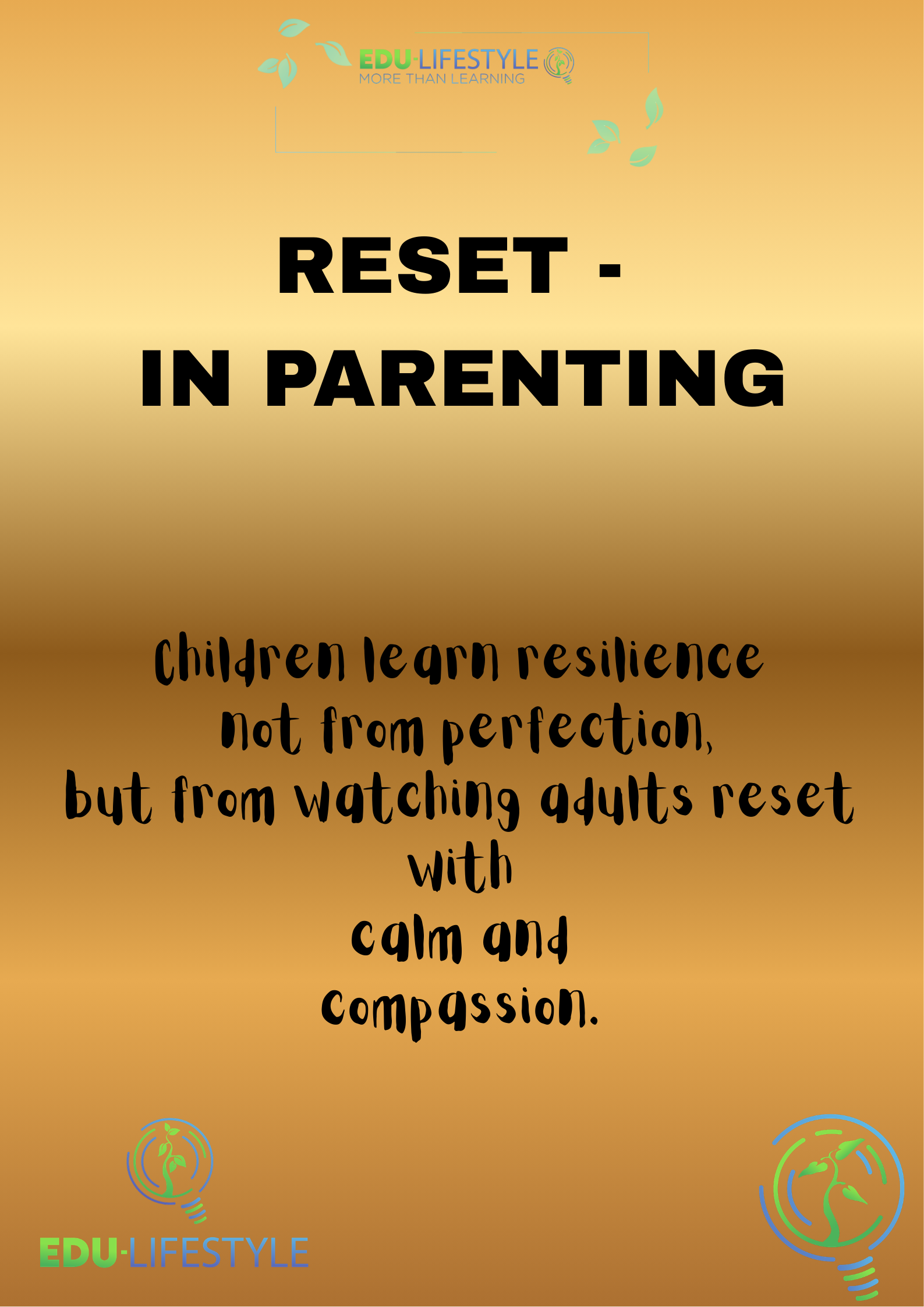 Word of the Week: RESET- part 2 - Parenting