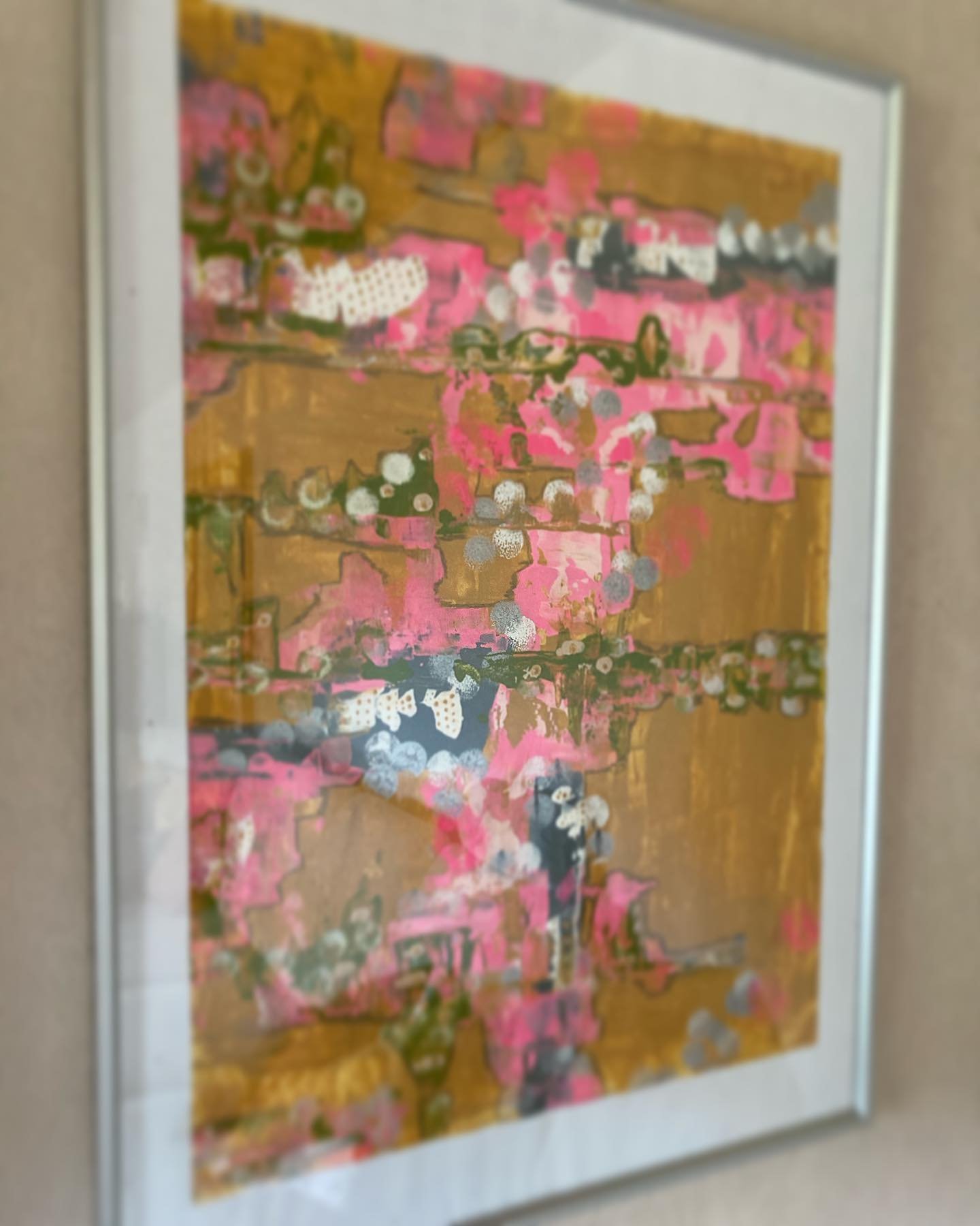 #golden #pink #painting #art #artwork #abstractart #acrylicpaint #landscape