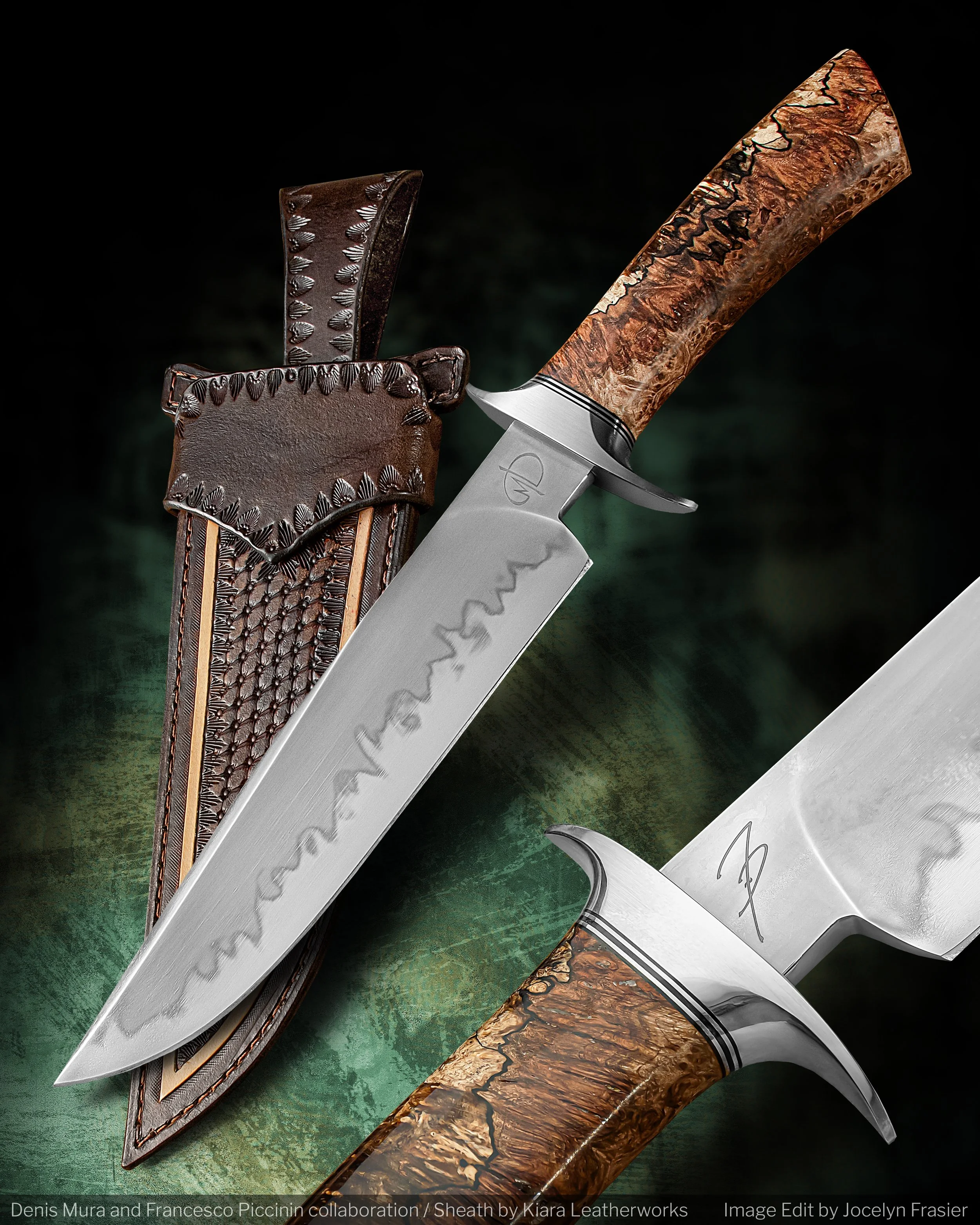 A combat-style knife.