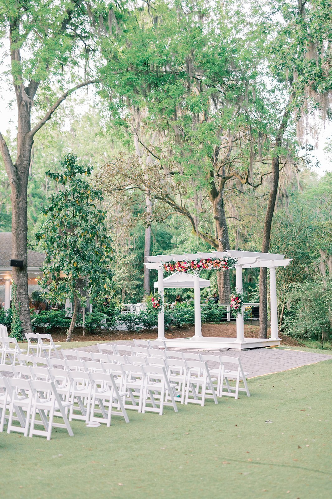 wedding ceremony at the mackey house
