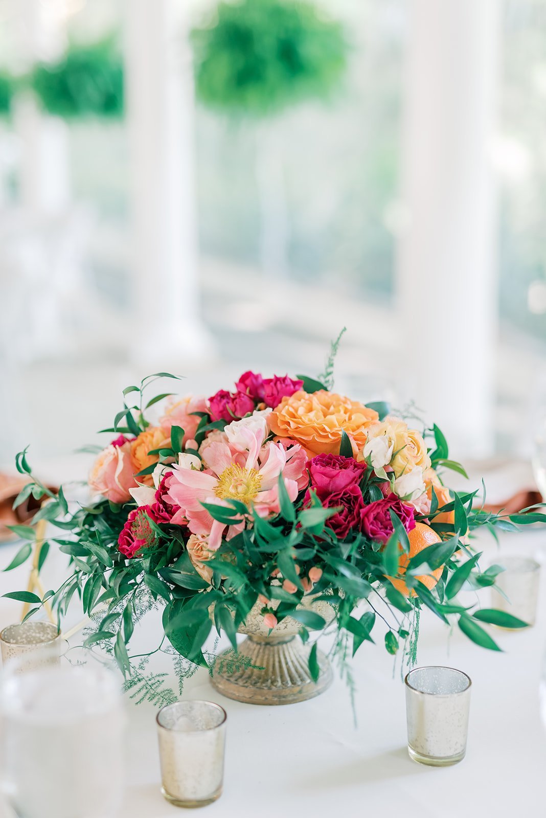 summer wedding floral arrangement