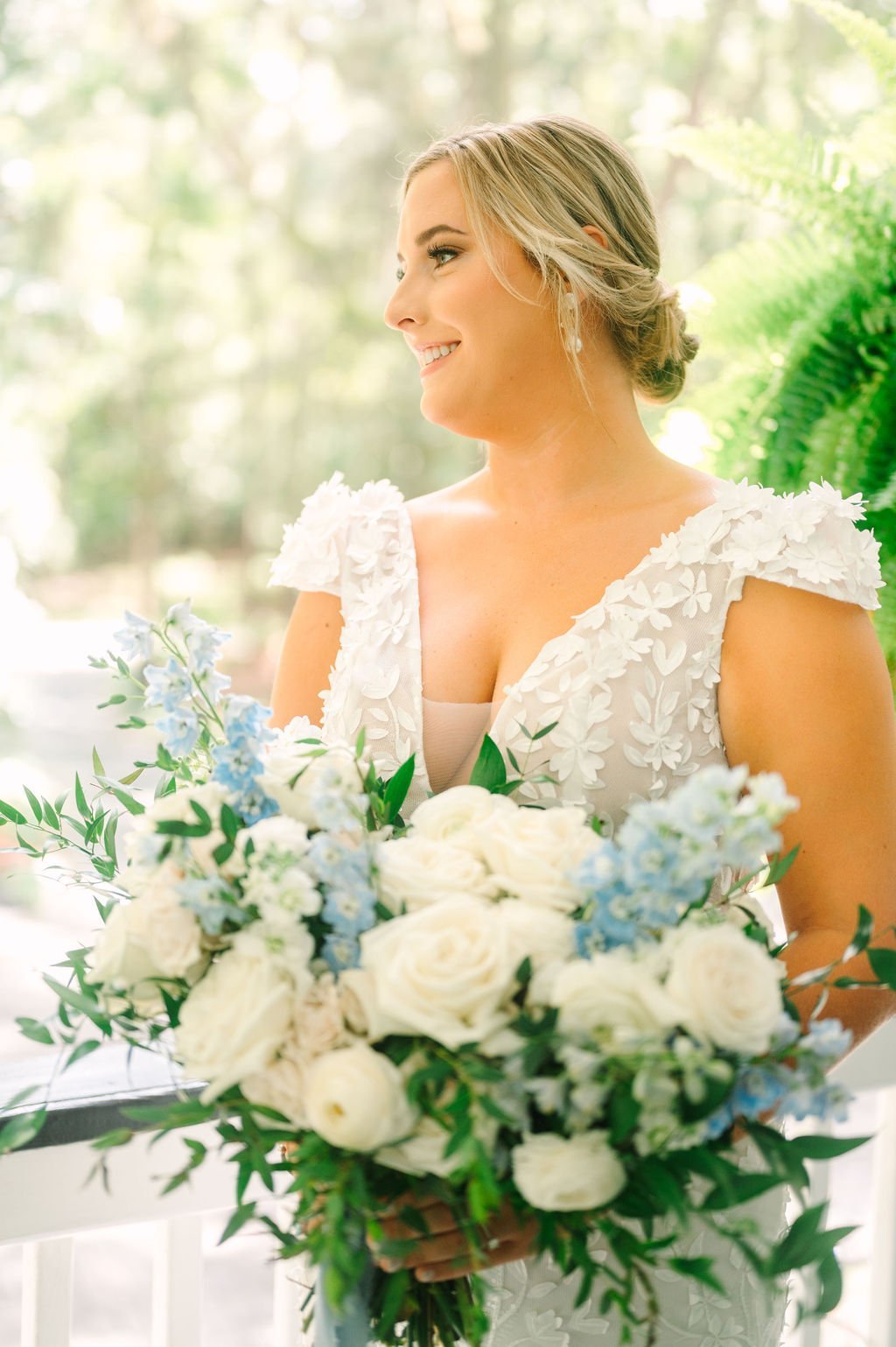 large asymmetrical bridal bouquet
