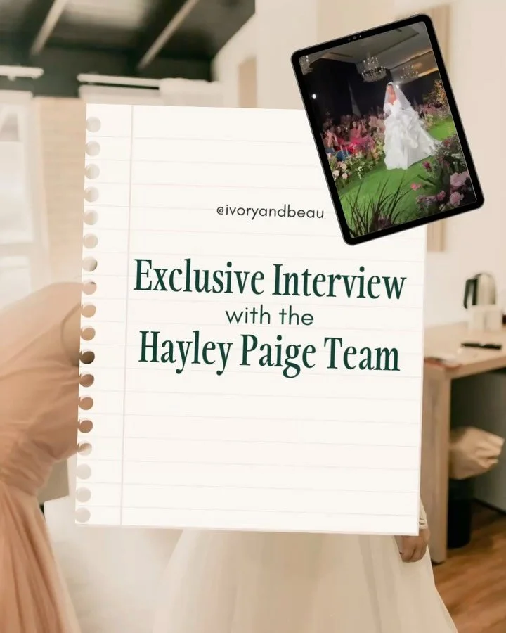 We sat down for an exclusive interview with Hayley Paiges Sales team. Trust us, you’ll want to hear this one. From the story behind her glowing Silver Springs dress to the romantic details of Turning Pages, plus a fun chat with her sales rep No