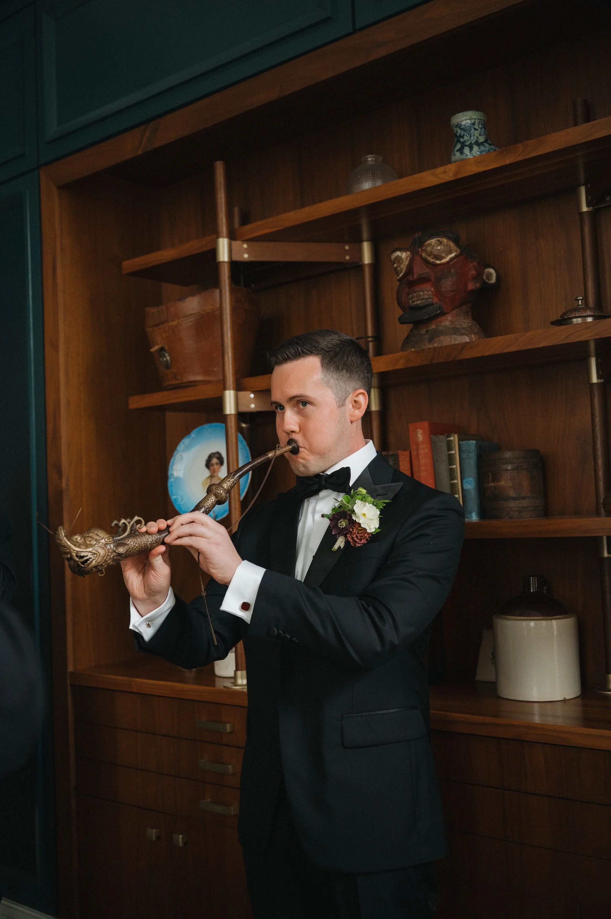 Groom Portrait Perry Lane Hotel Savannah Wedding