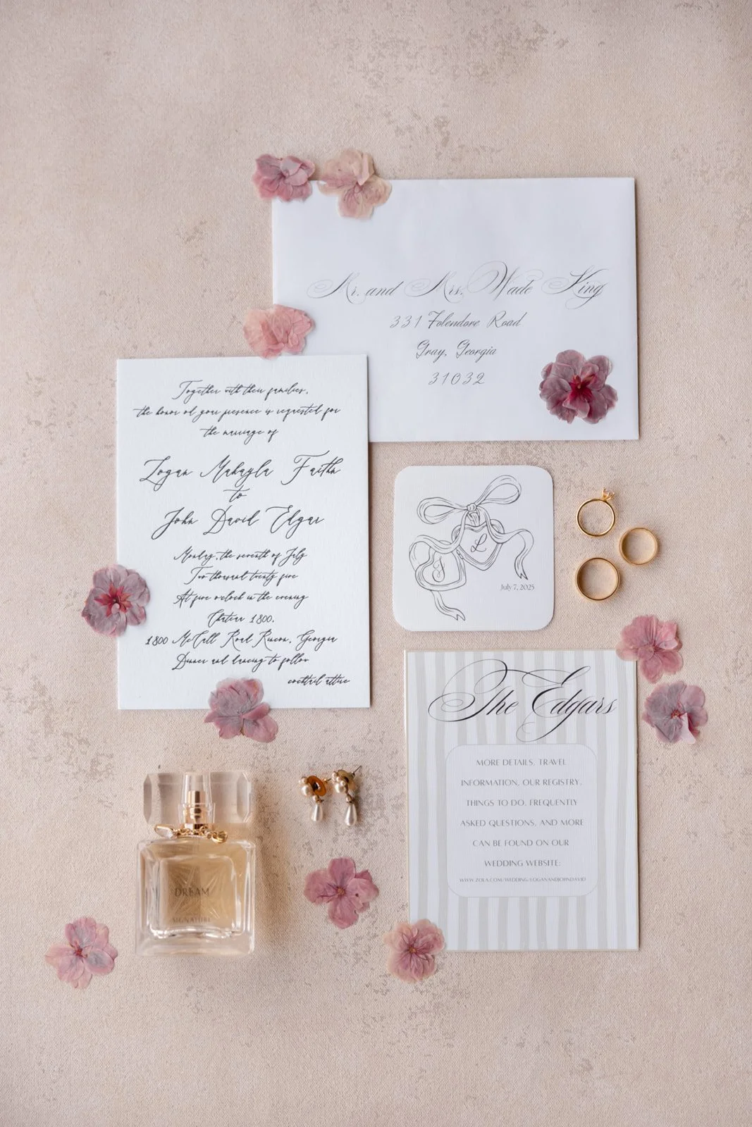 wedding invitations for wedding at chateau 1800 georgia wedding inspiration.jpg