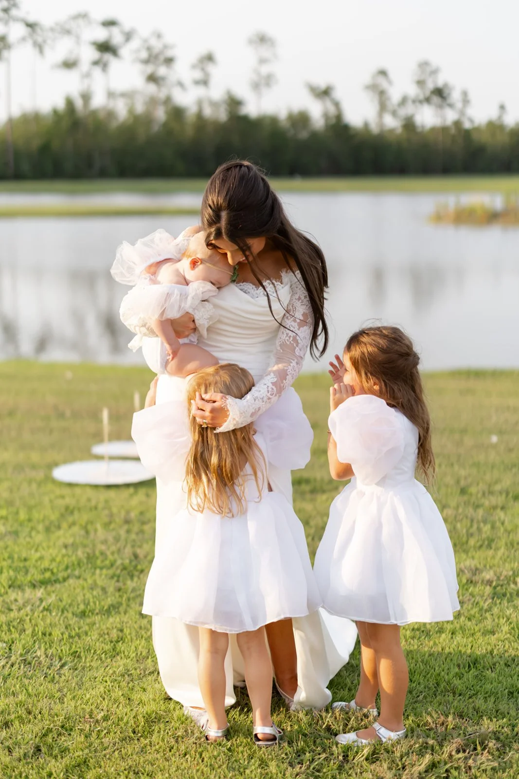 flowergirls with bride in jessa by justin alexander southern georgia wedding inspiration.jpg
