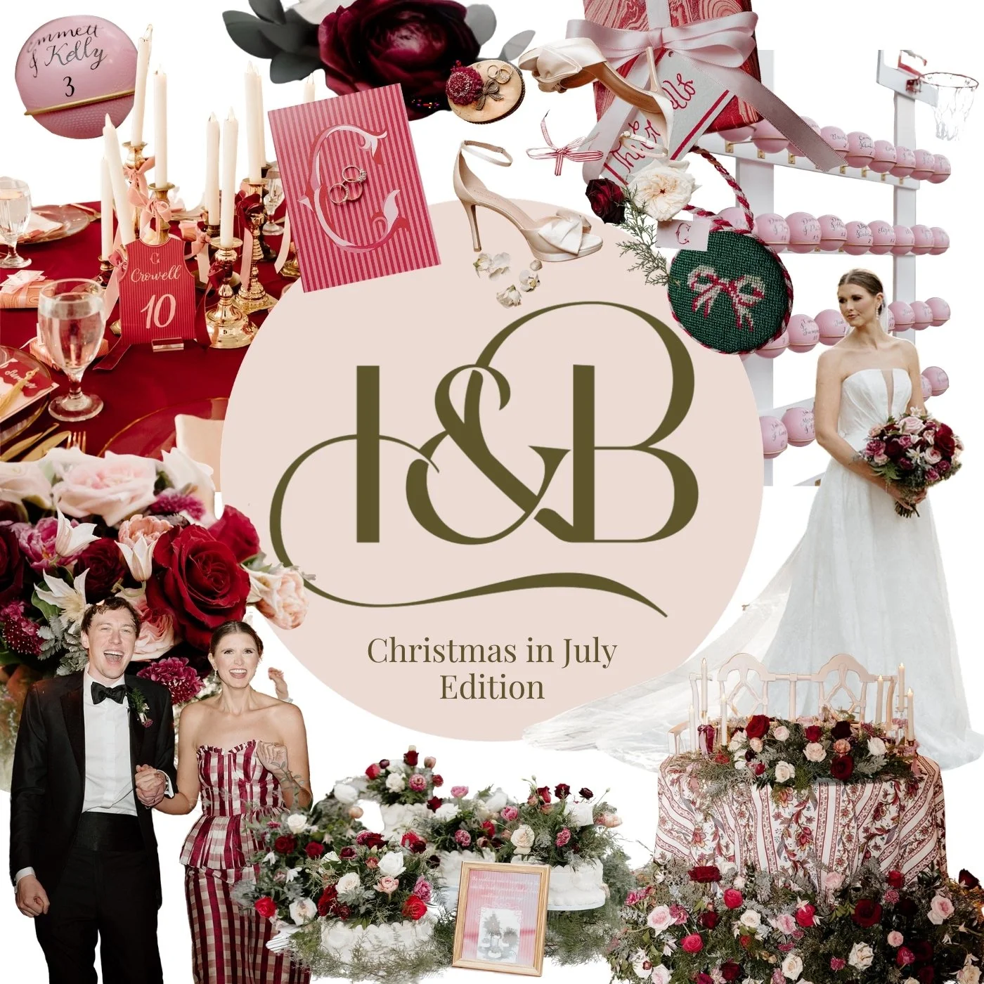 Christmas in July: A Romantic Pink Holiday Wedding at The Mackey House