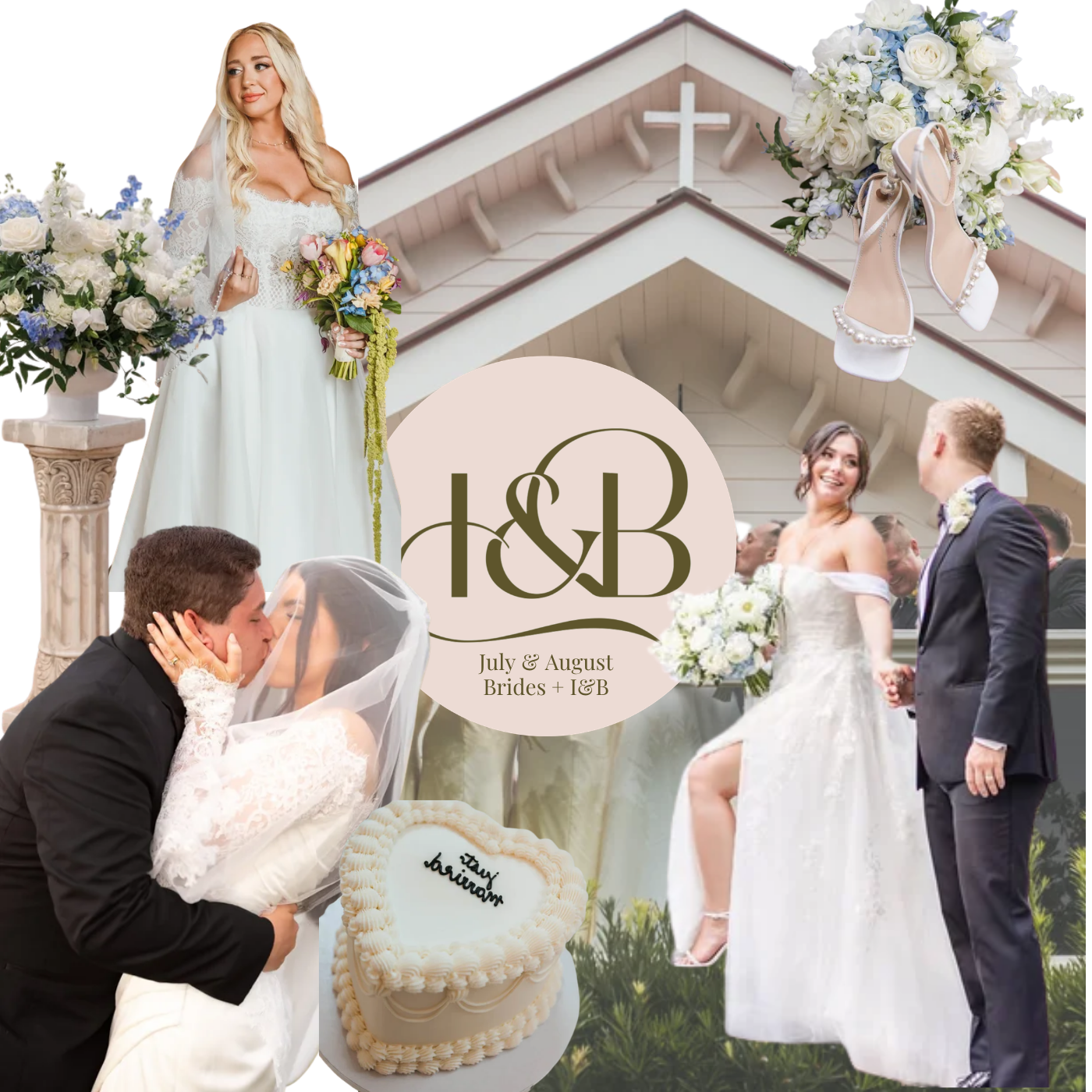 July &amp; August Weddings &amp; Brides - Logan, Sarah + 3 Floral Weddings - Shannon &amp; Joseph, Jordan &amp; Ben and Caitlyn &amp; Mason