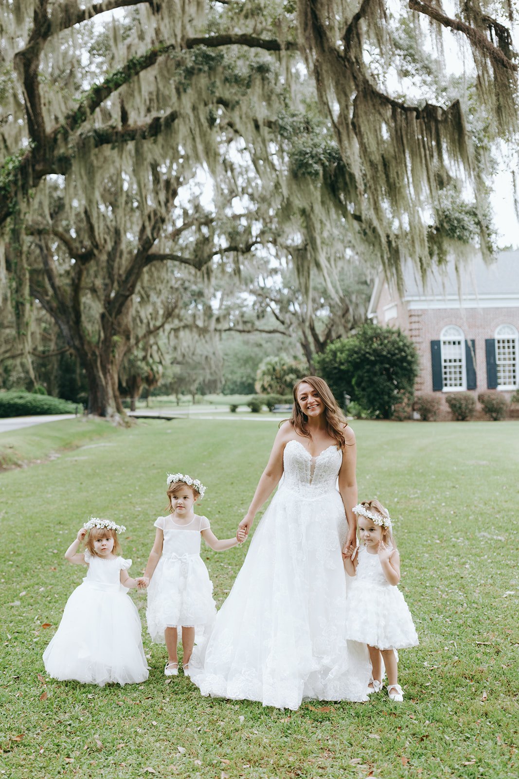 southern bride with flowergirls maggie sottero wedding dresses.jpg