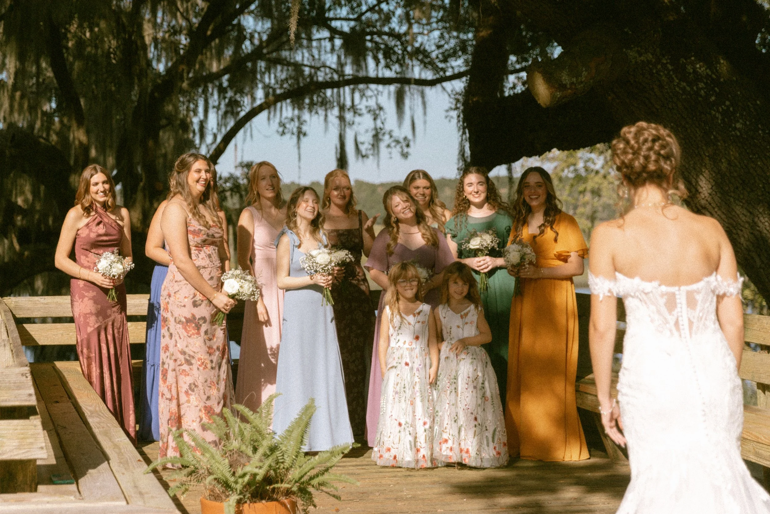 colorful bridesmaids inspiration southern wedding at huspa plantation in beaufort south carolina.jpg