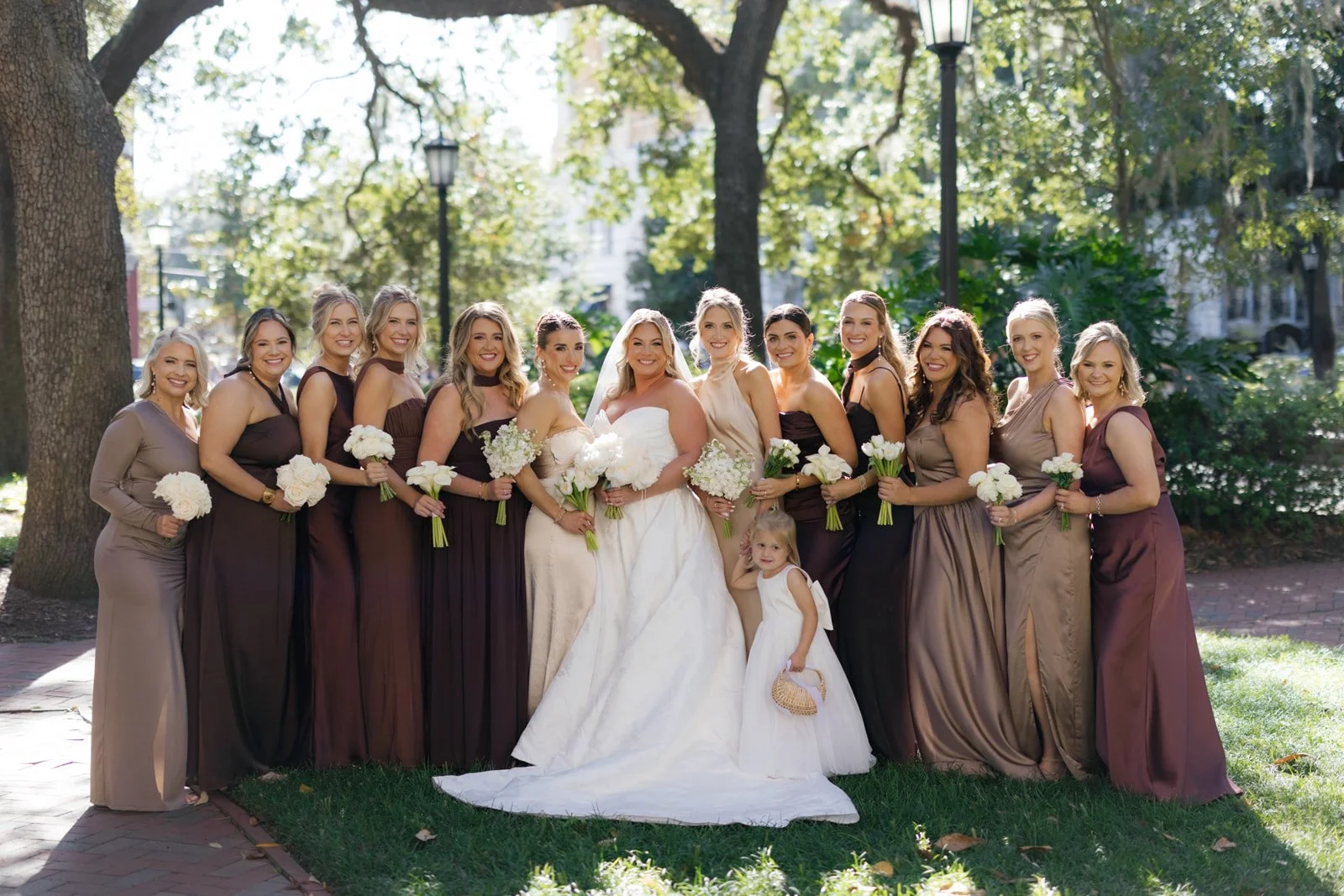 mismatched-coffee-colored-bridesmaid-dresses-wedding.jpg