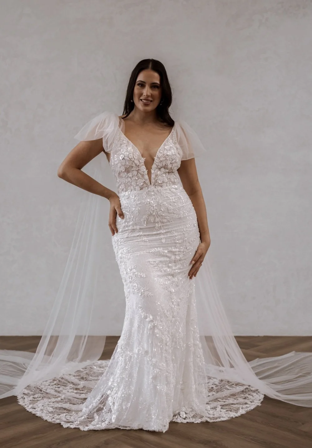 Cameron size 18 Sample Sale Gown by Made With Love  Ivory & Beau Wedding Boutique